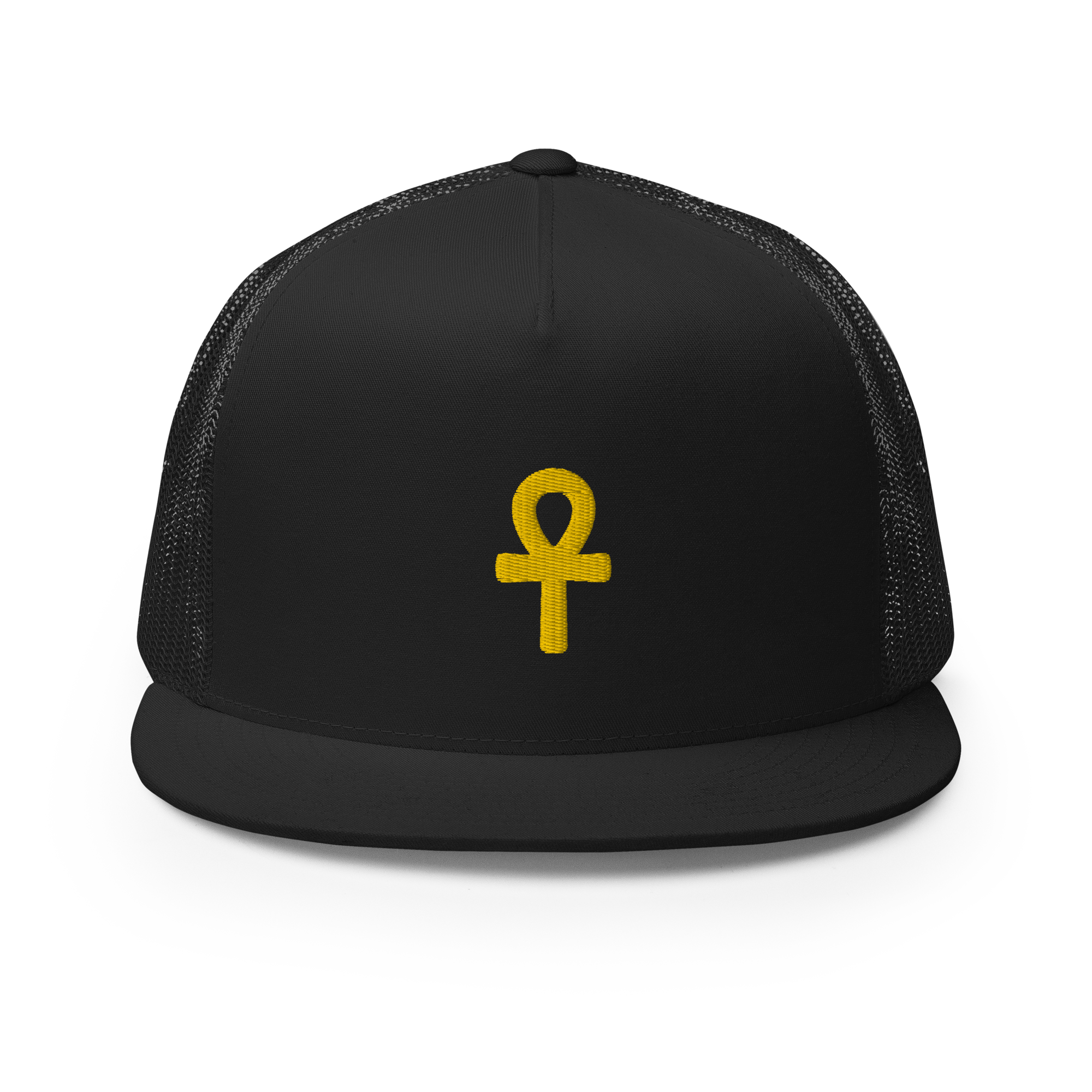 ROYAL ICONIC. Ankh 3D Gold Trucker Snapback