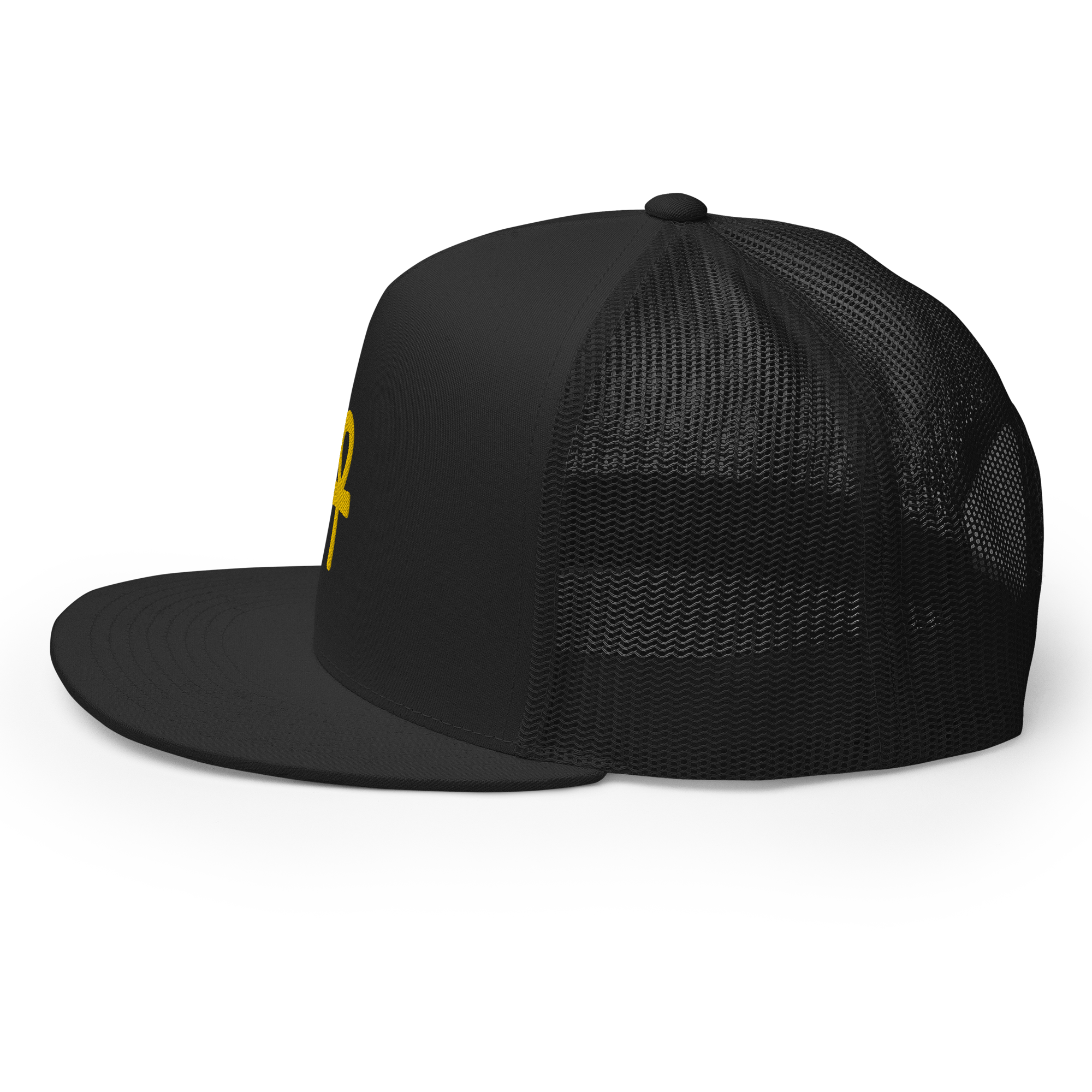 ROYAL ICONIC. Ankh 3D Gold Trucker Snapback
