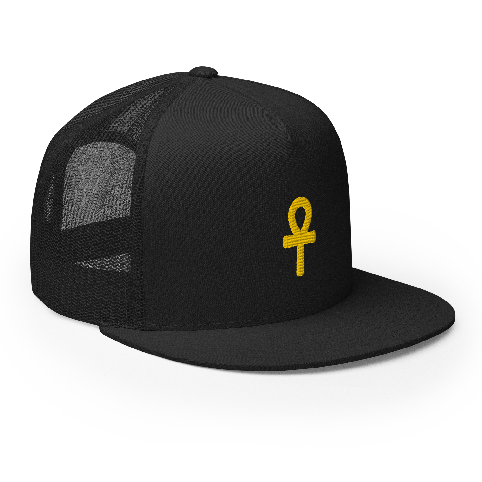 ROYAL ICONIC. Ankh 3D Gold Trucker Snapback