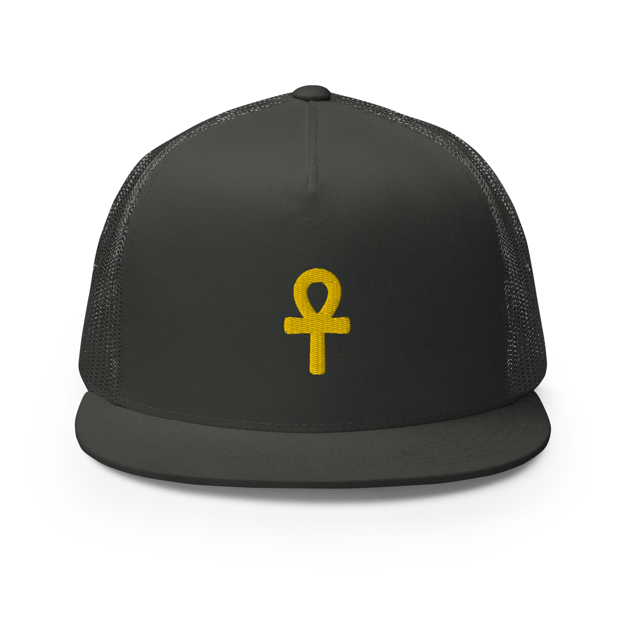 ROYAL ICONIC. Ankh 3D Gold Trucker Snapback