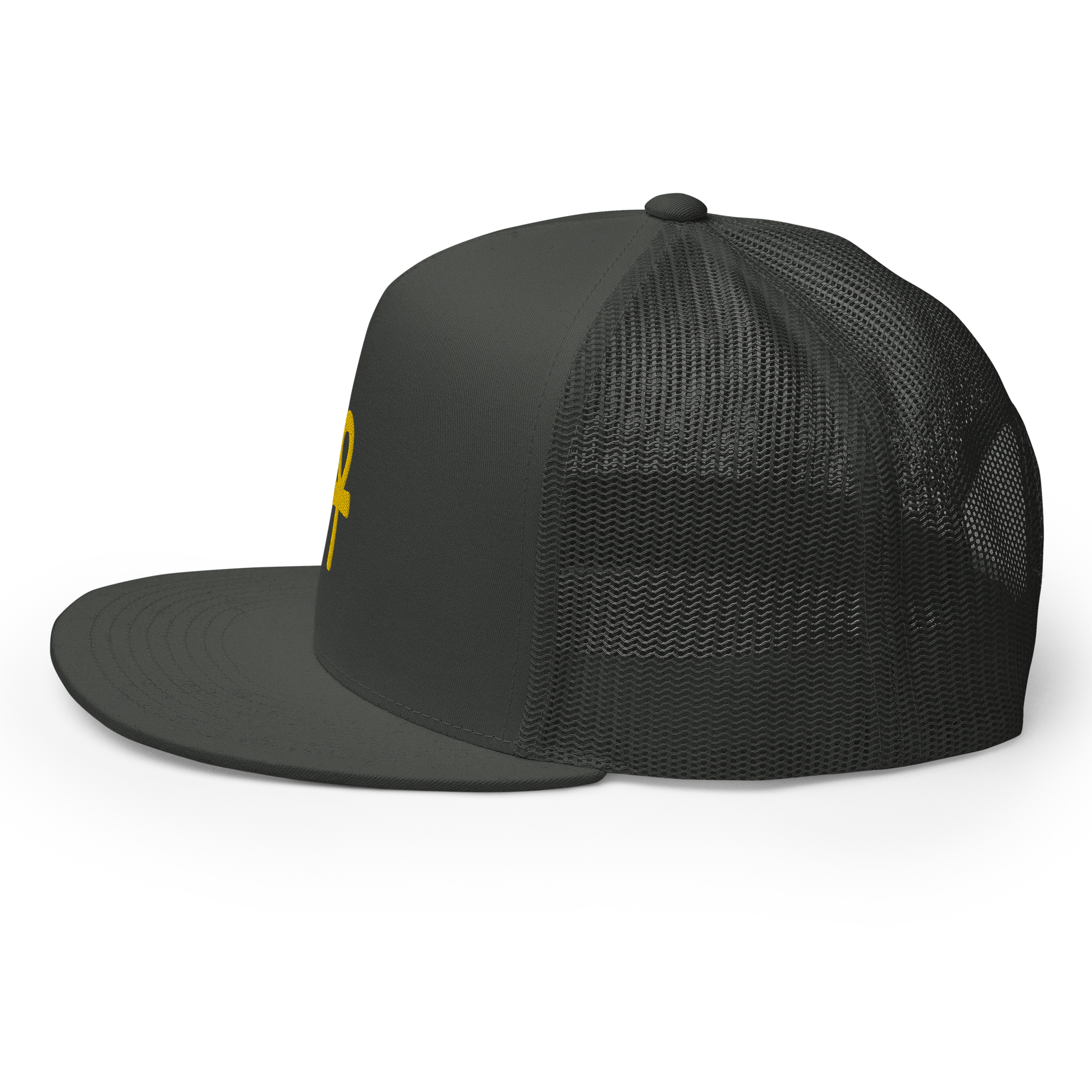 ROYAL ICONIC. Ankh 3D Gold Trucker Snapback