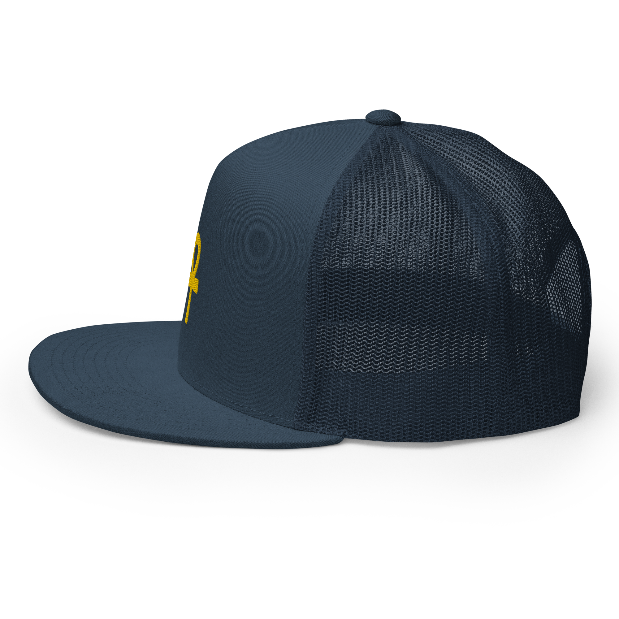 ROYAL ICONIC. Ankh 3D Gold Trucker Snapback