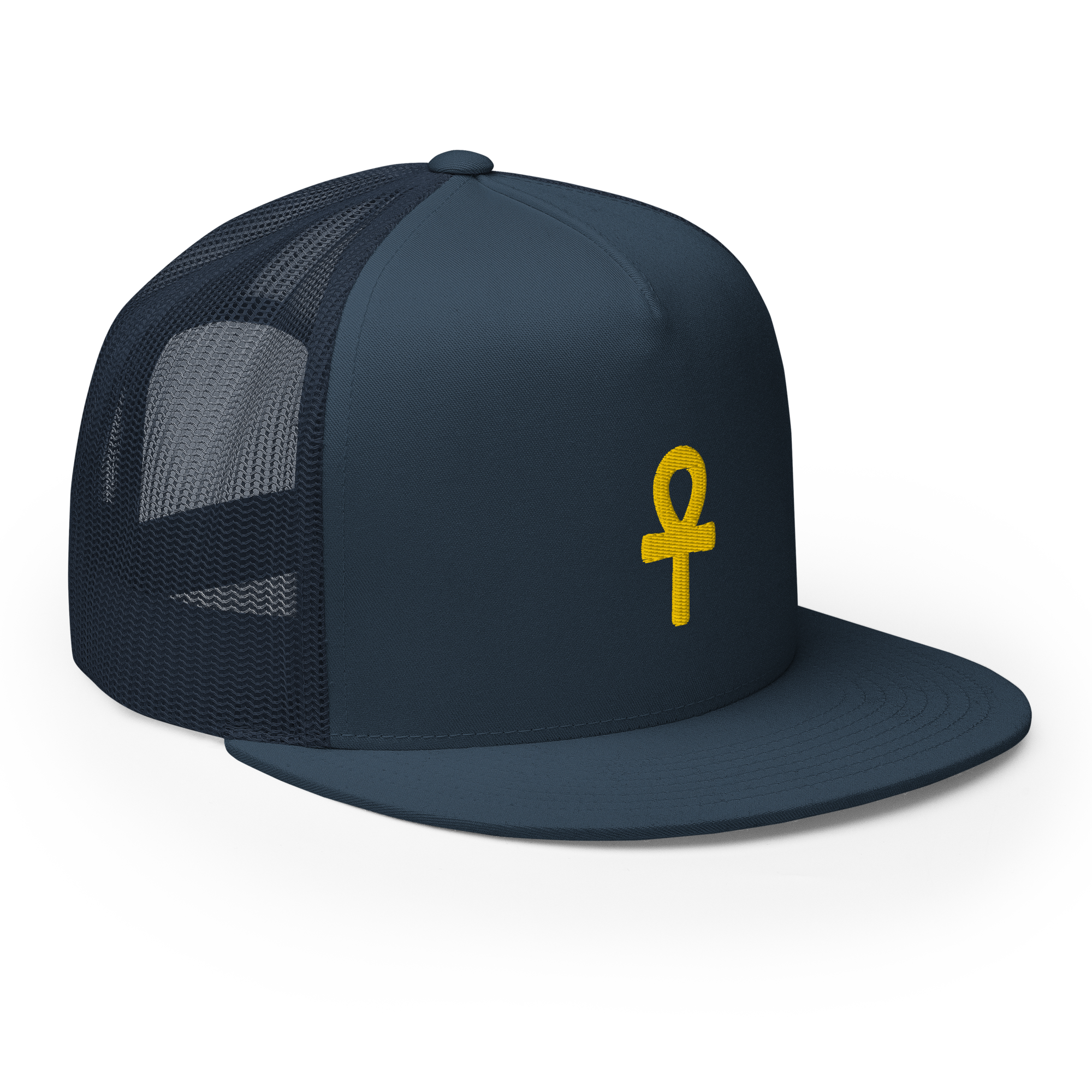 ROYAL ICONIC. Ankh 3D Gold Trucker Snapback