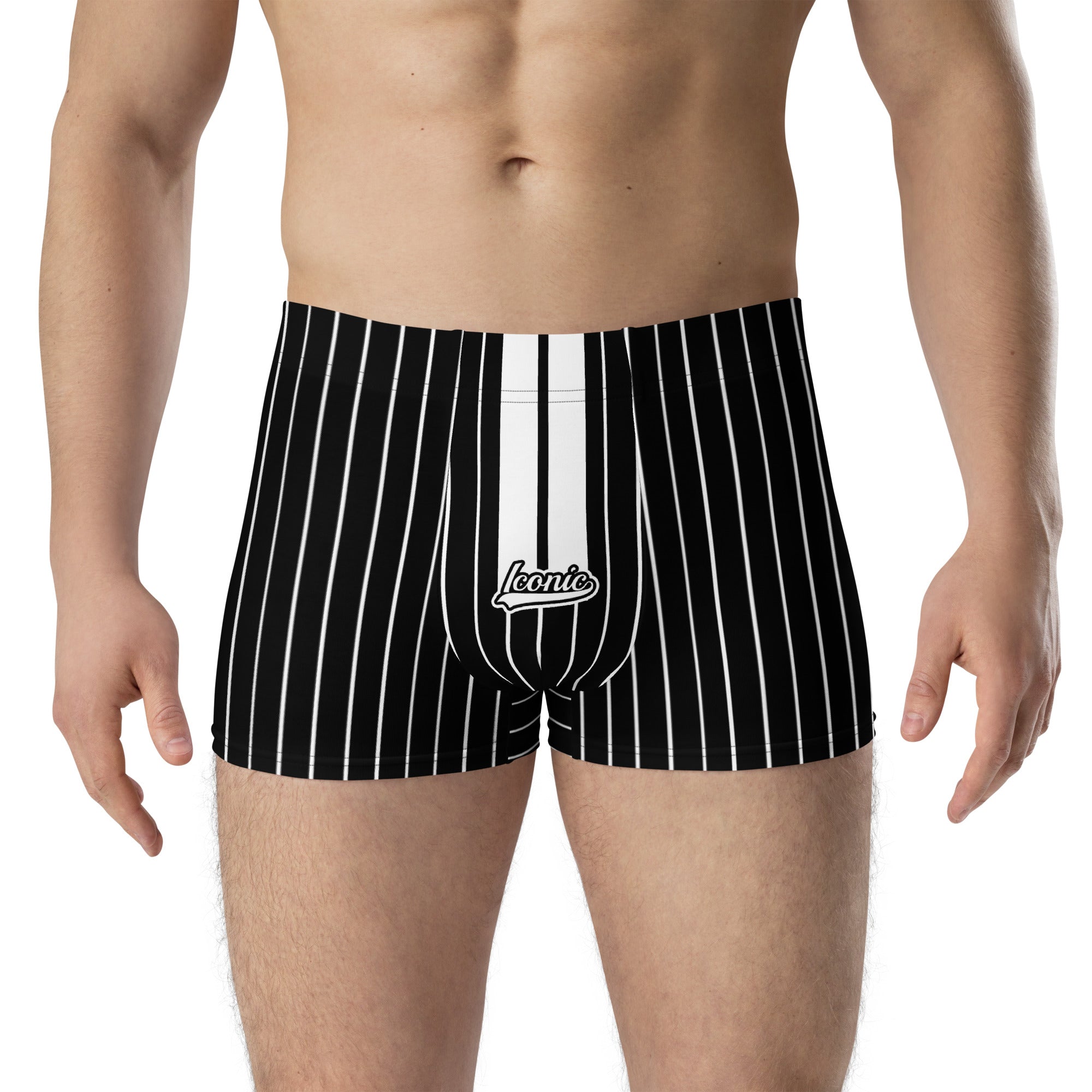 ROYAL Team Iconic. Athletix Boi Briefs Pinstripe Blk and White