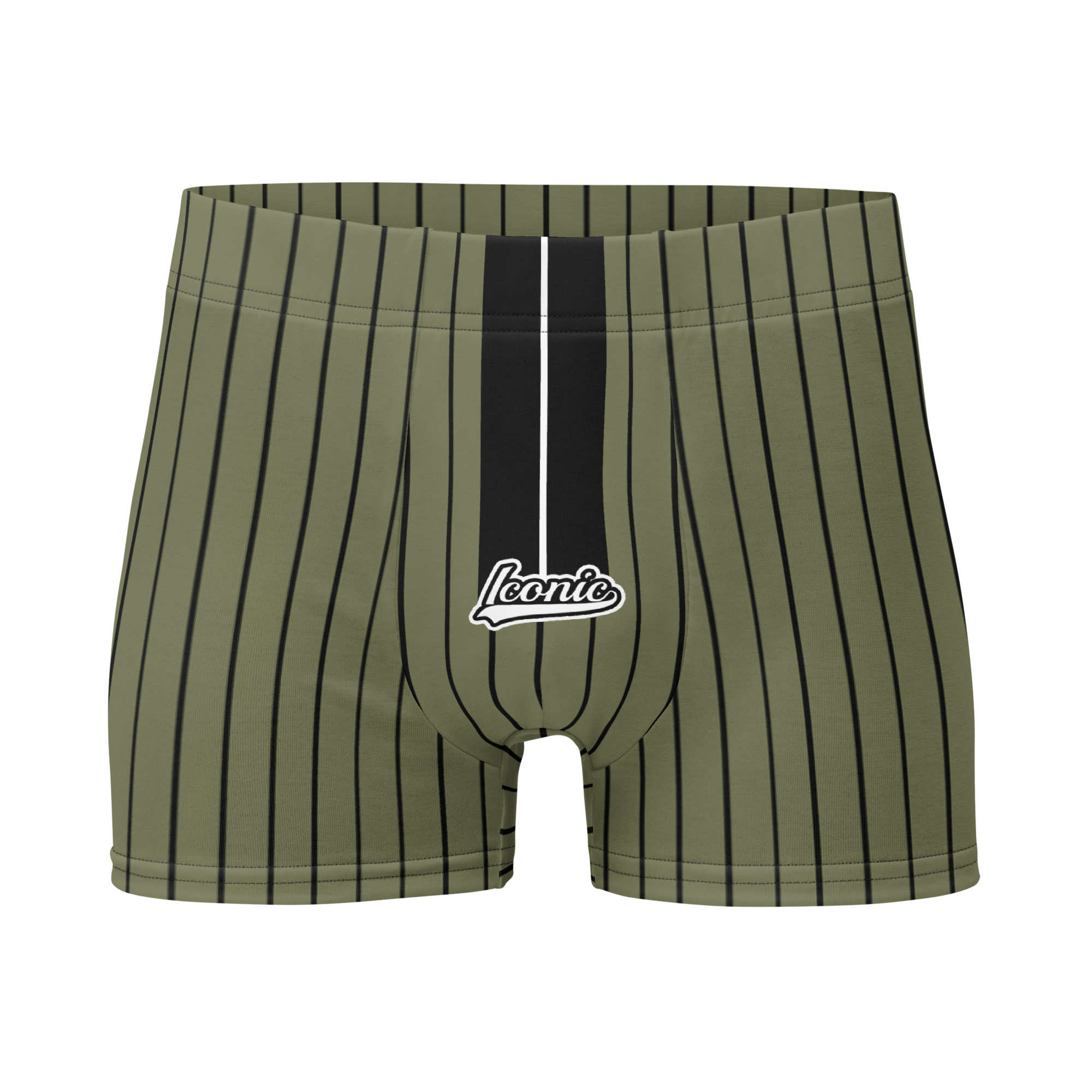 ROYAL Team Iconic. Athletix Boi Briefs Pinstripe Martini Olive and Blk