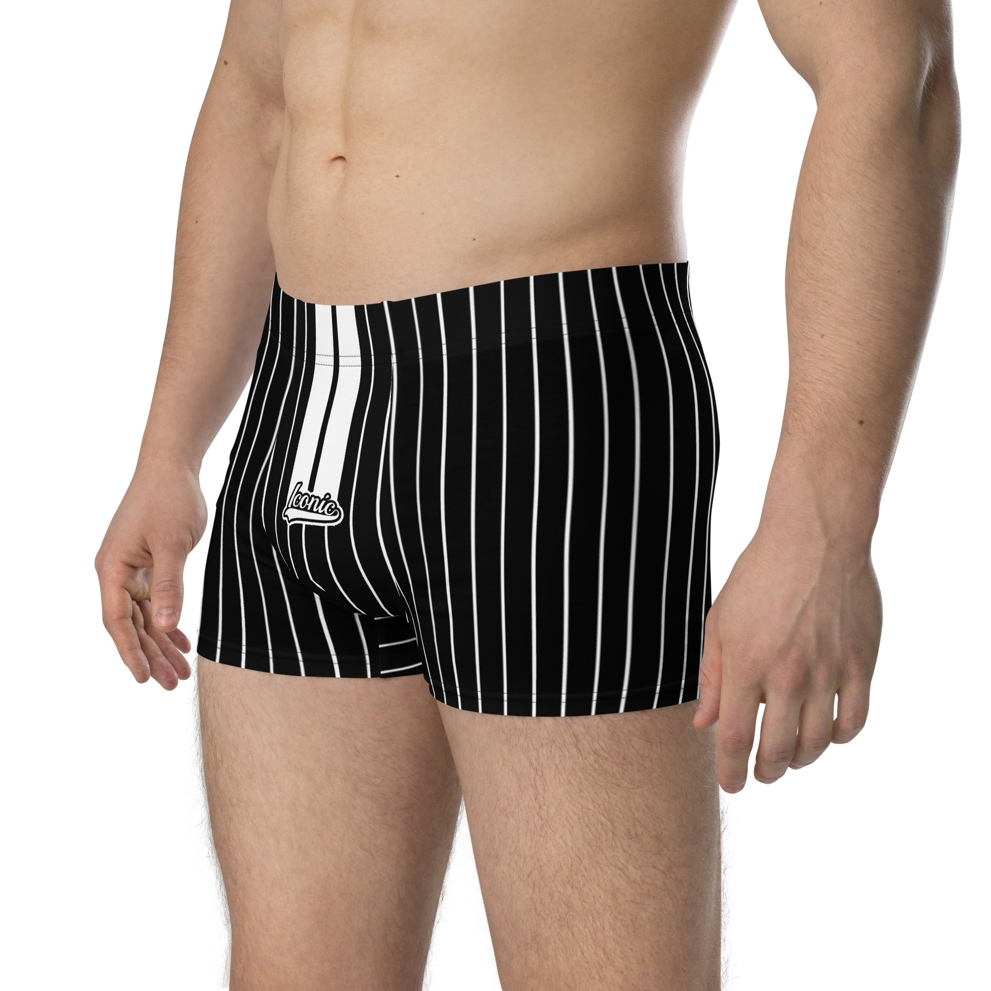 ROYAL Team Iconic. Athletix Boi Briefs Pinstripe Blk and White