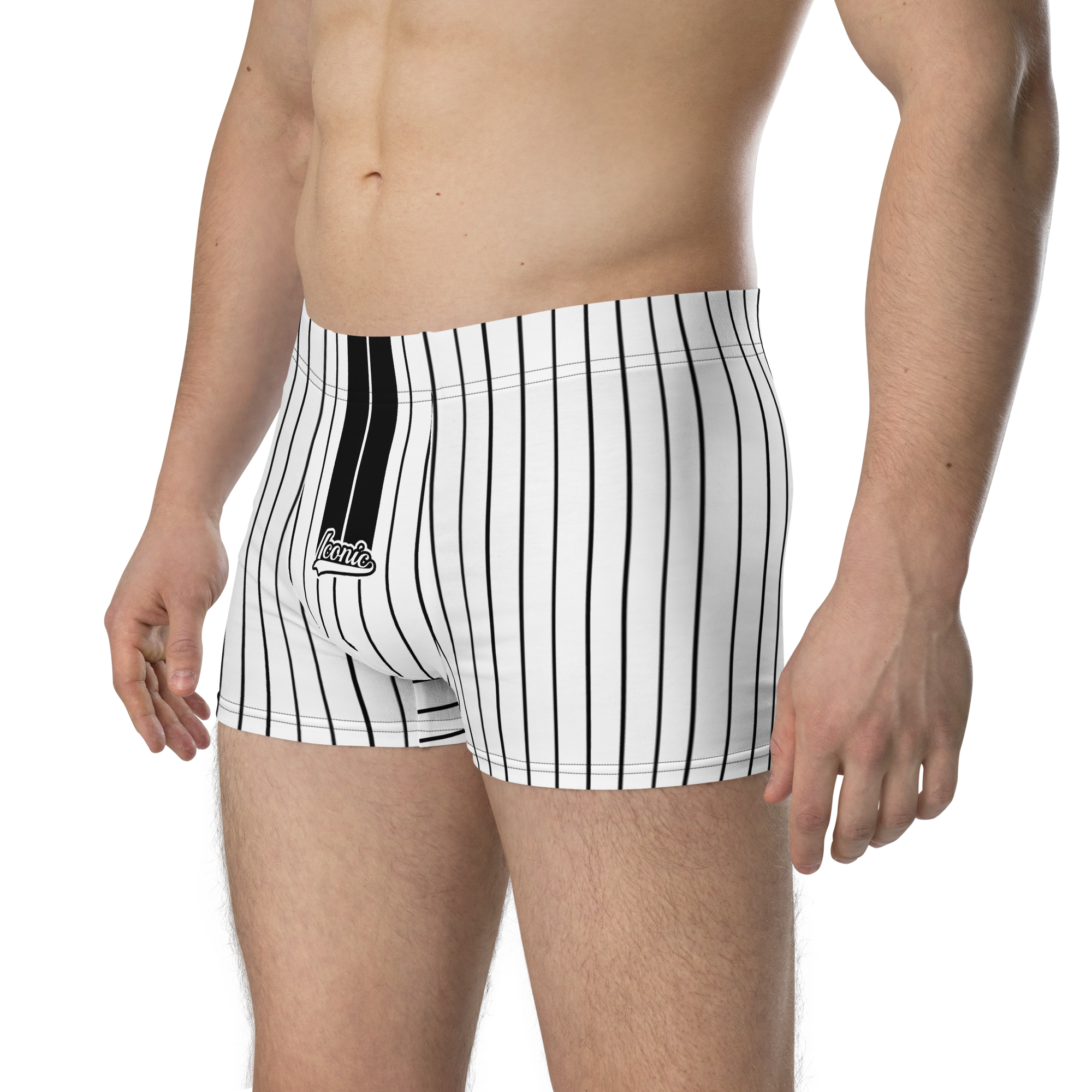ROYAL Team Iconic. Athletix Boi Briefs Pinstripe Wh and Blk