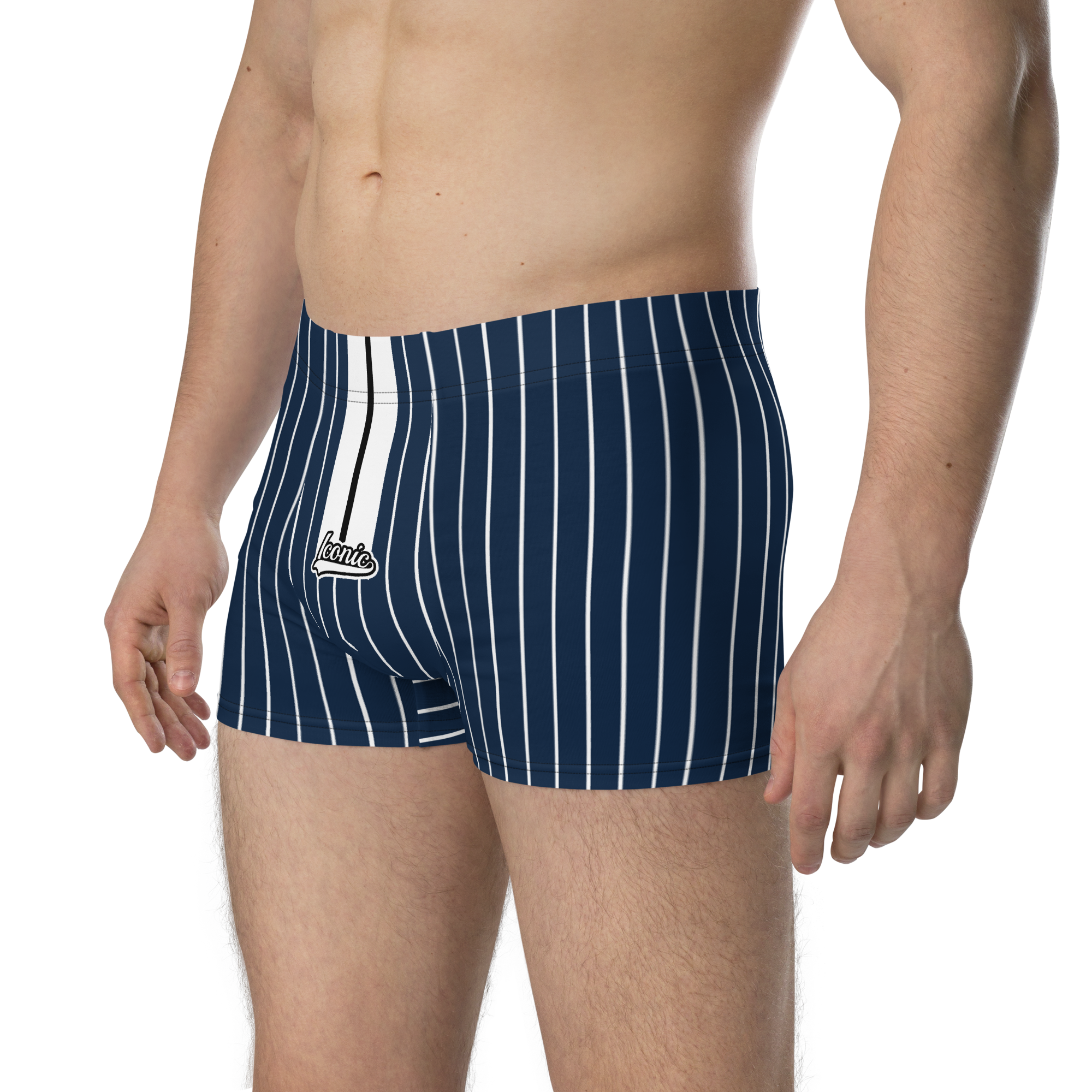 ROYAL Team Iconic. Athletix Boi Briefs Pinstripe Navy and Wh