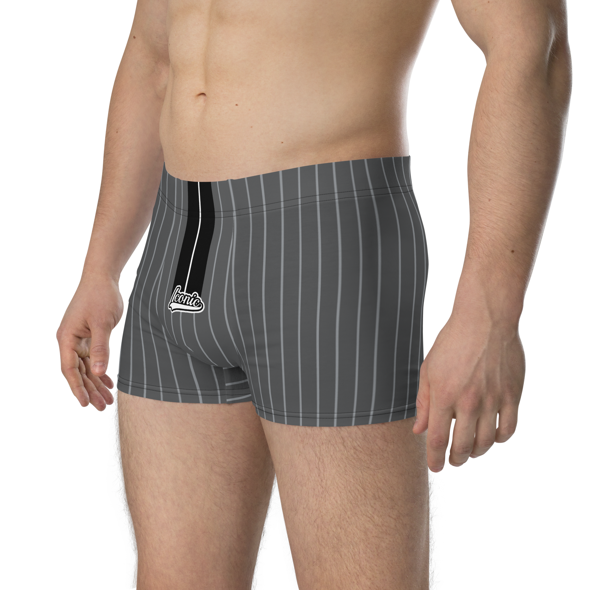 ROYAL Team Iconic. Athletix Boi Briefs Pinstripe 50 Shades Deep Dusk and Cool Grey