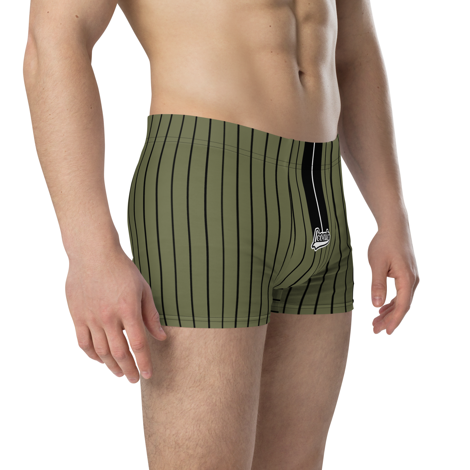 ROYAL Team Iconic. Athletix Boi Briefs Pinstripe Martini Olive and Blk