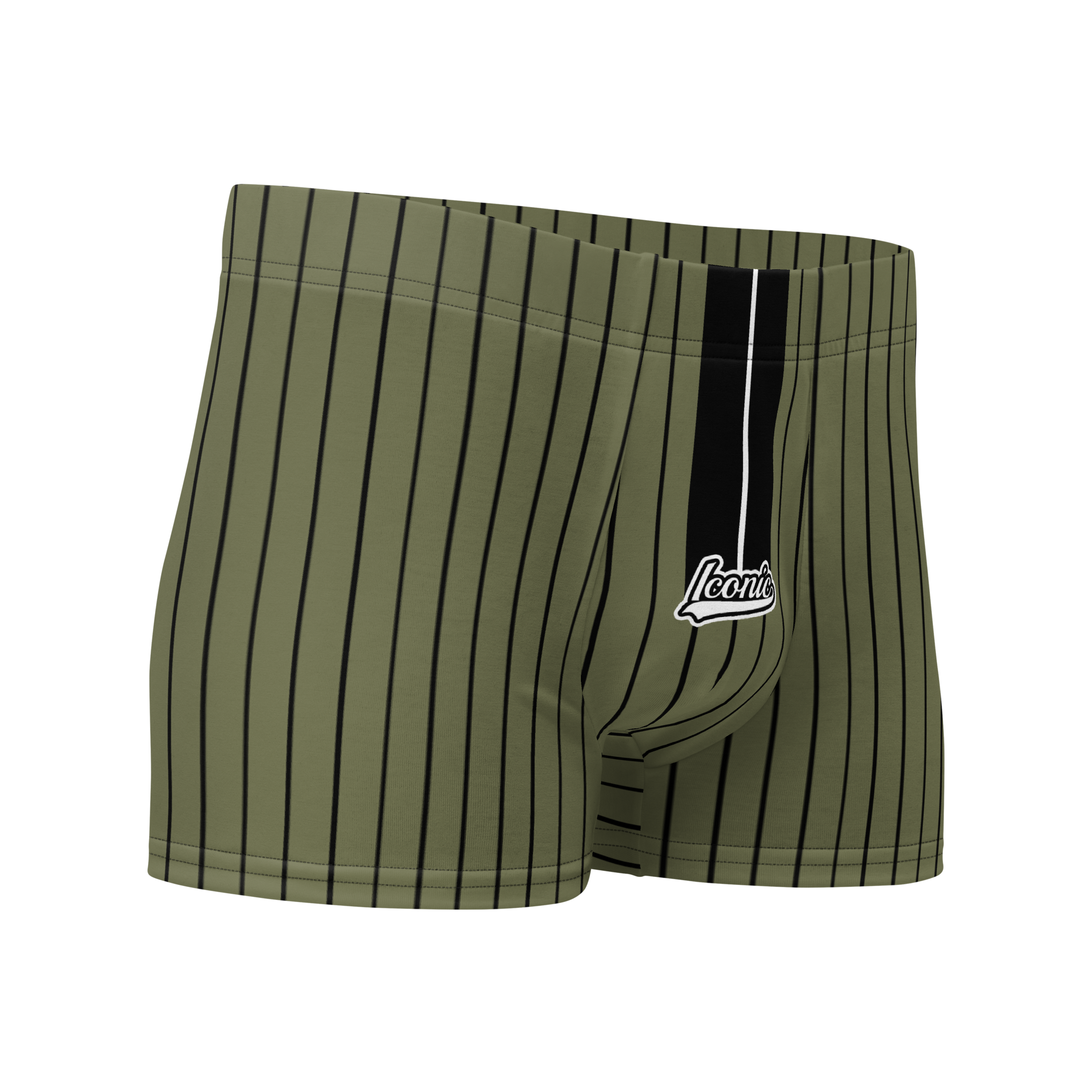 ROYAL Team Iconic. Athletix Boi Briefs Pinstripe Martini Olive and Blk