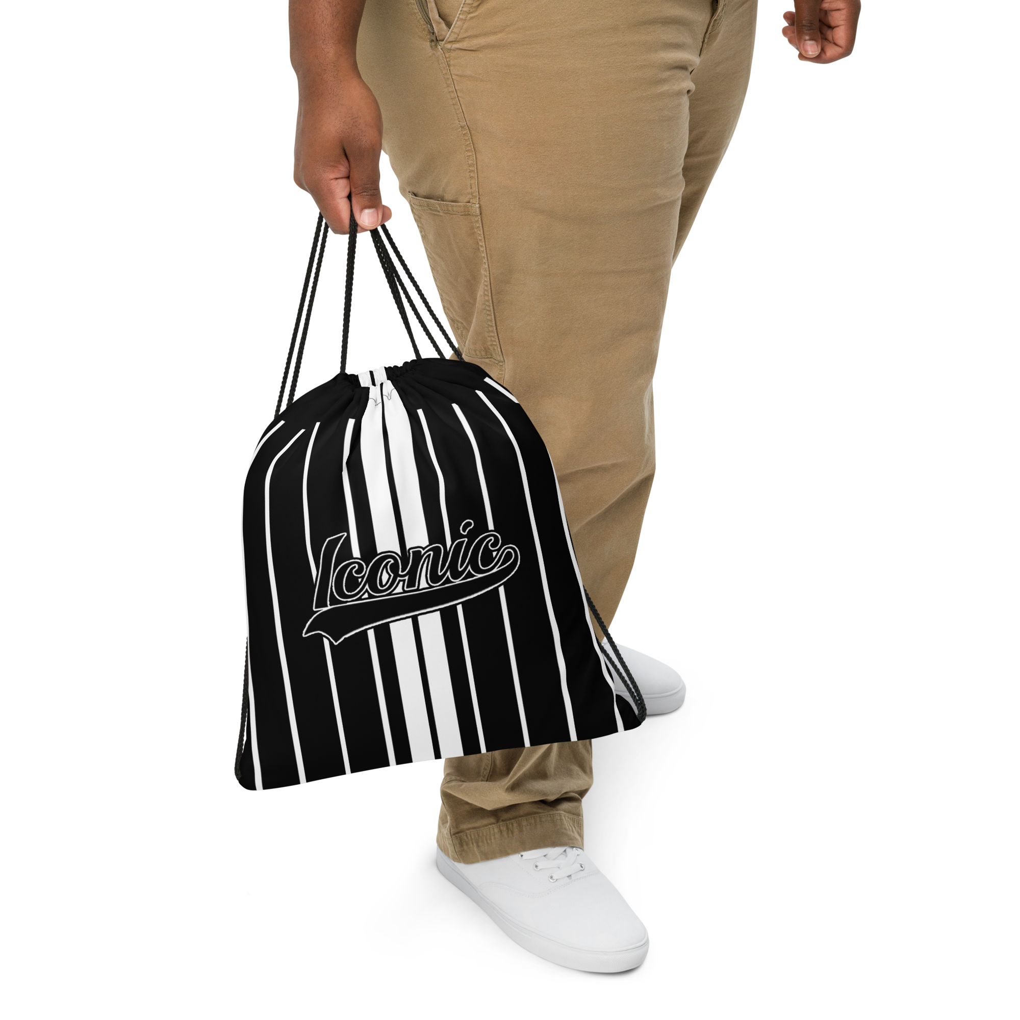 ROYAL Team Iconic. Toy Bag Pinstripe Blk and White