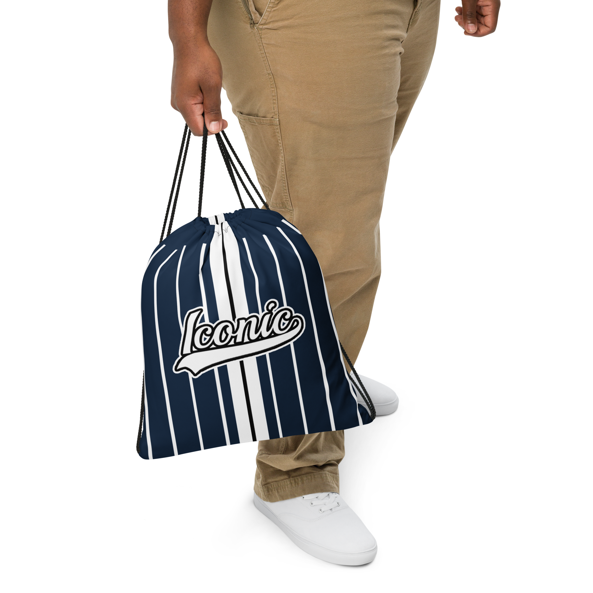 ROYAL Team Iconic. Toy Bag Pinstripe Navy and Wh