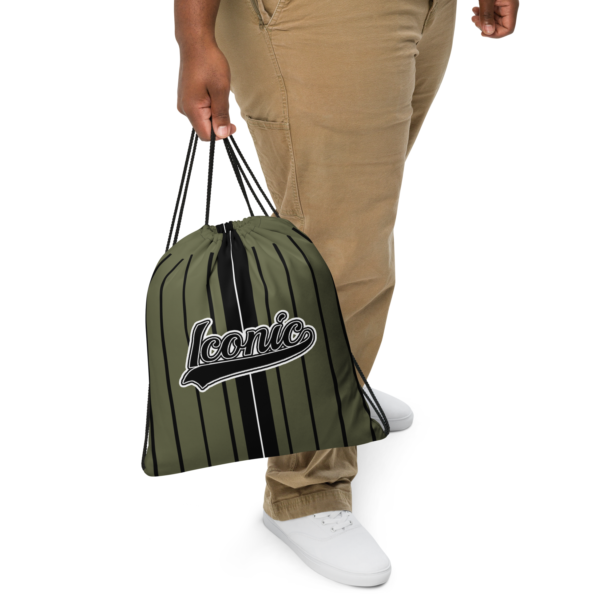 ROYAL Team Iconic. Toy Bag Pinstripe Martini Olive and Blk
