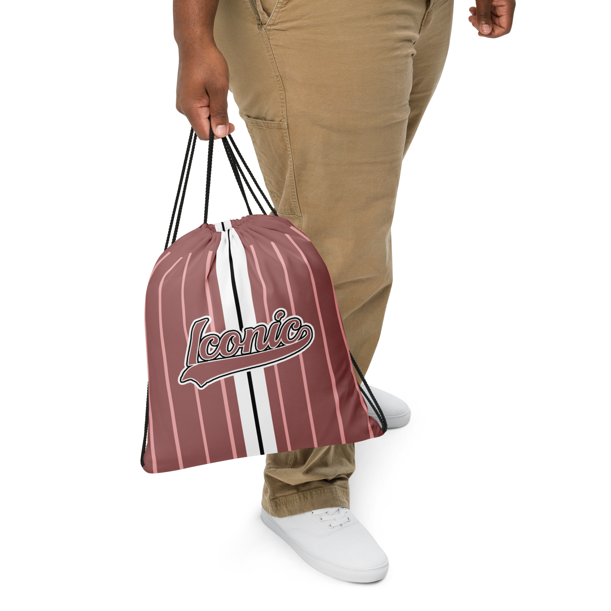 ROYAL Team Iconic. Toy Bag Pinstripe Rose Gold and Powder Pink