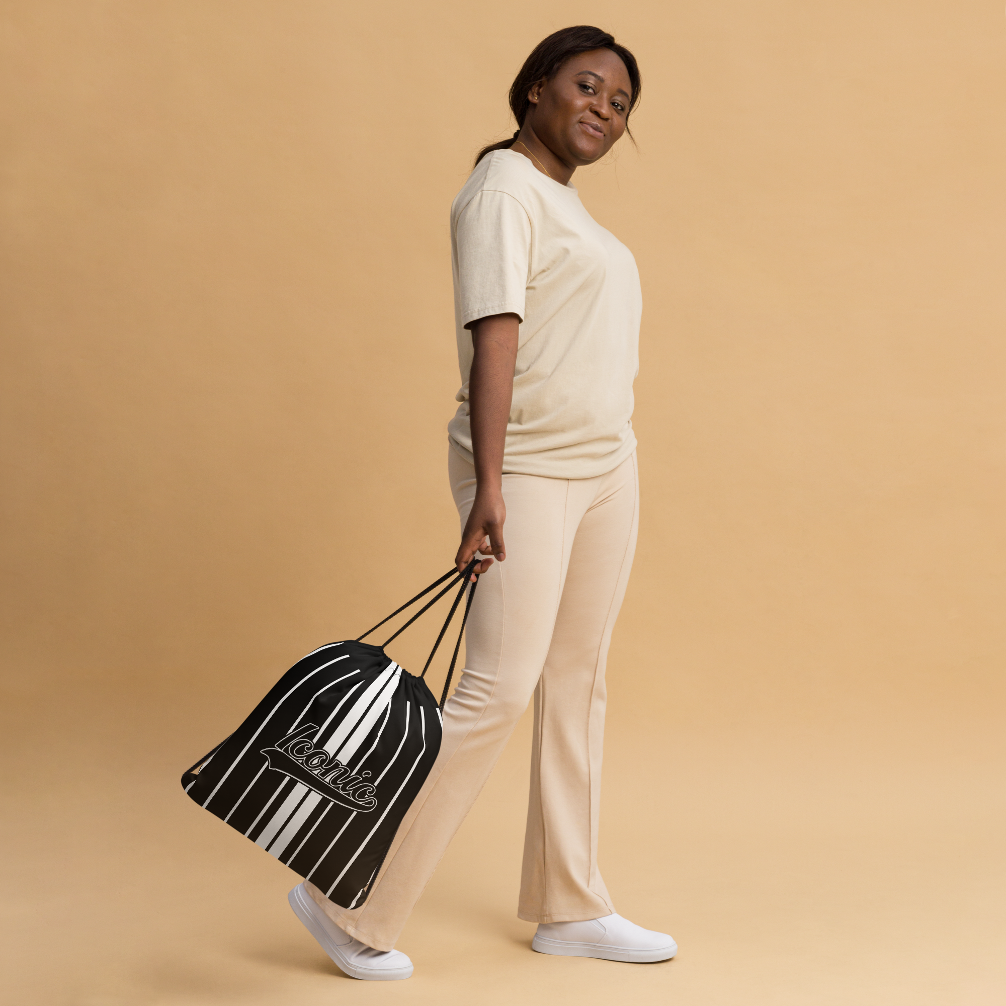 ROYAL Team Iconic. Toy Bag Pinstripe Blk and White