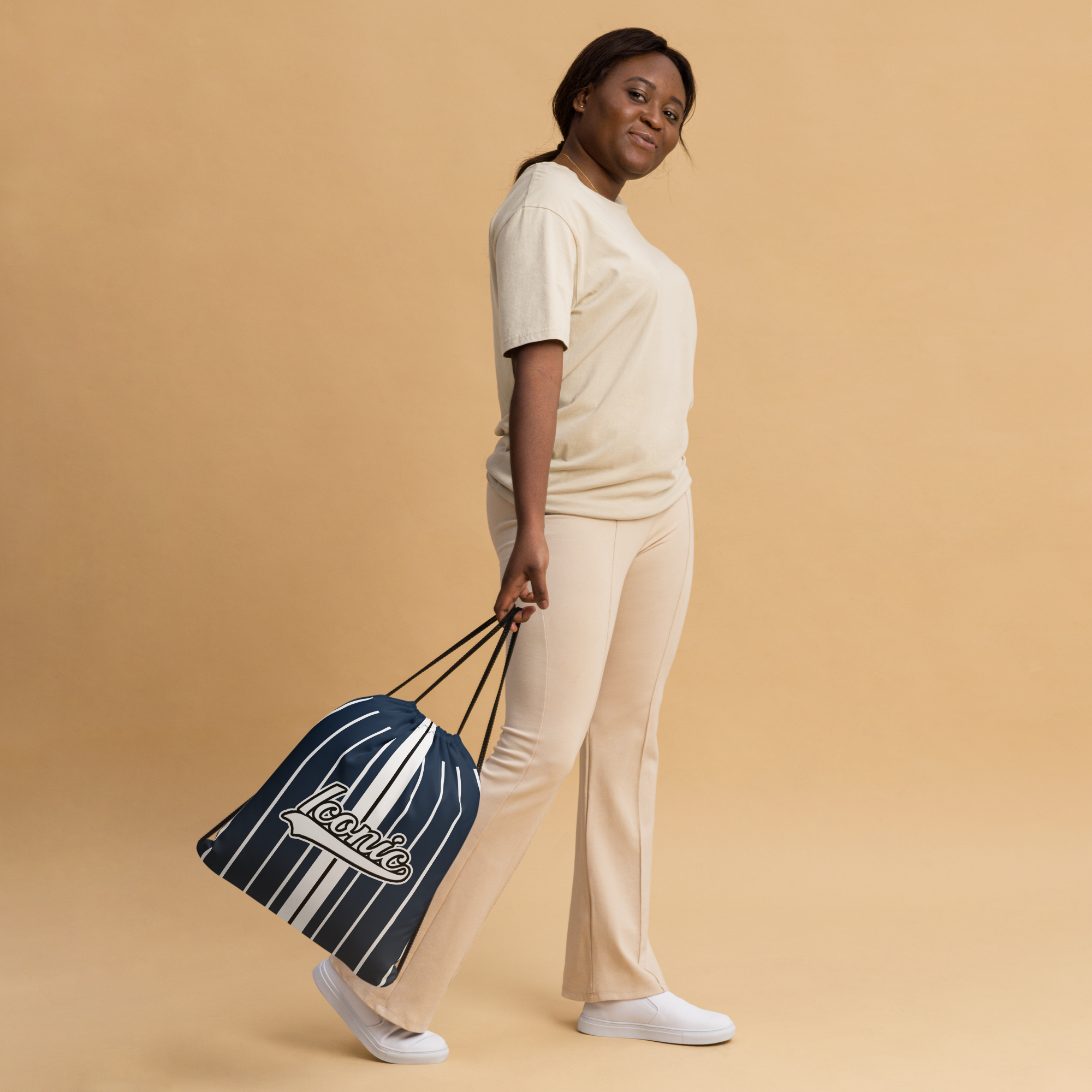 ROYAL Team Iconic. Toy Bag Pinstripe Navy and Wh