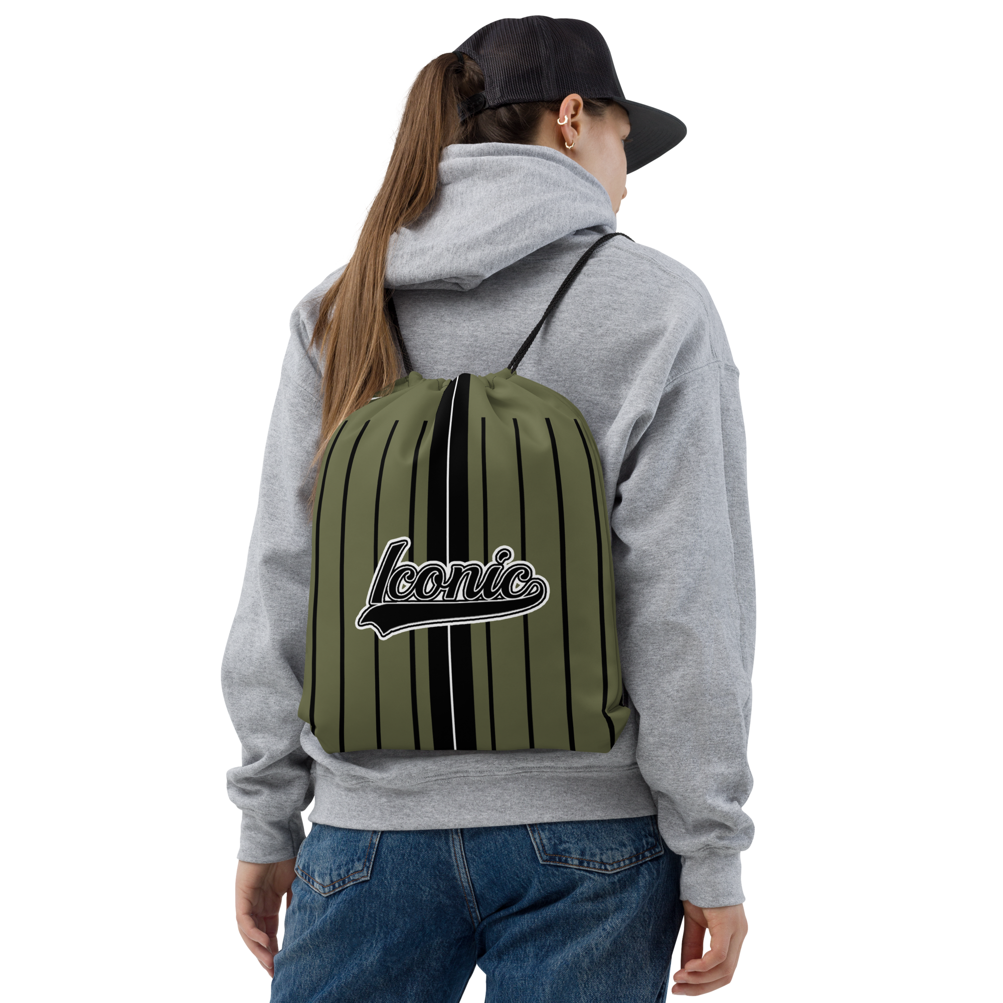 ROYAL Team Iconic. Toy Bag Pinstripe Martini Olive and Blk