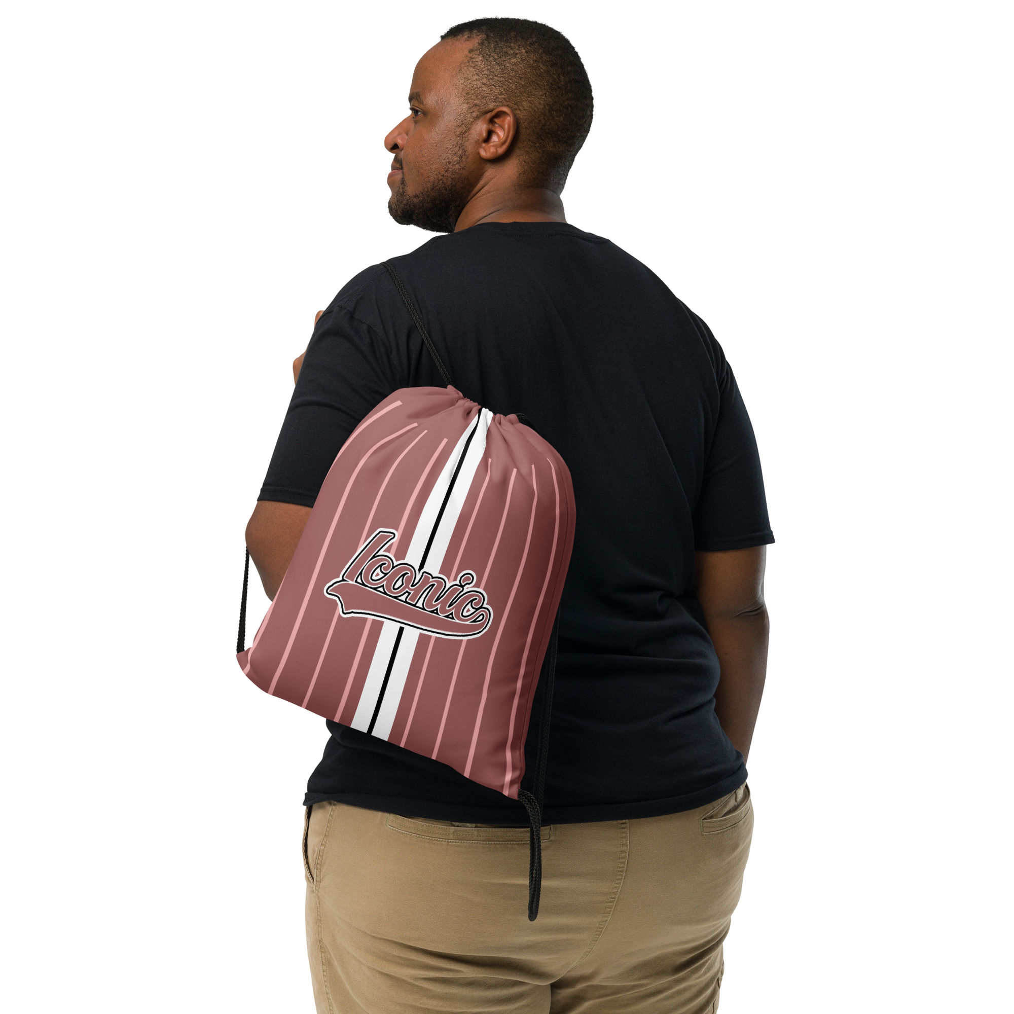 ROYAL Team Iconic. Toy Bag Pinstripe Rose Gold and Powder Pink