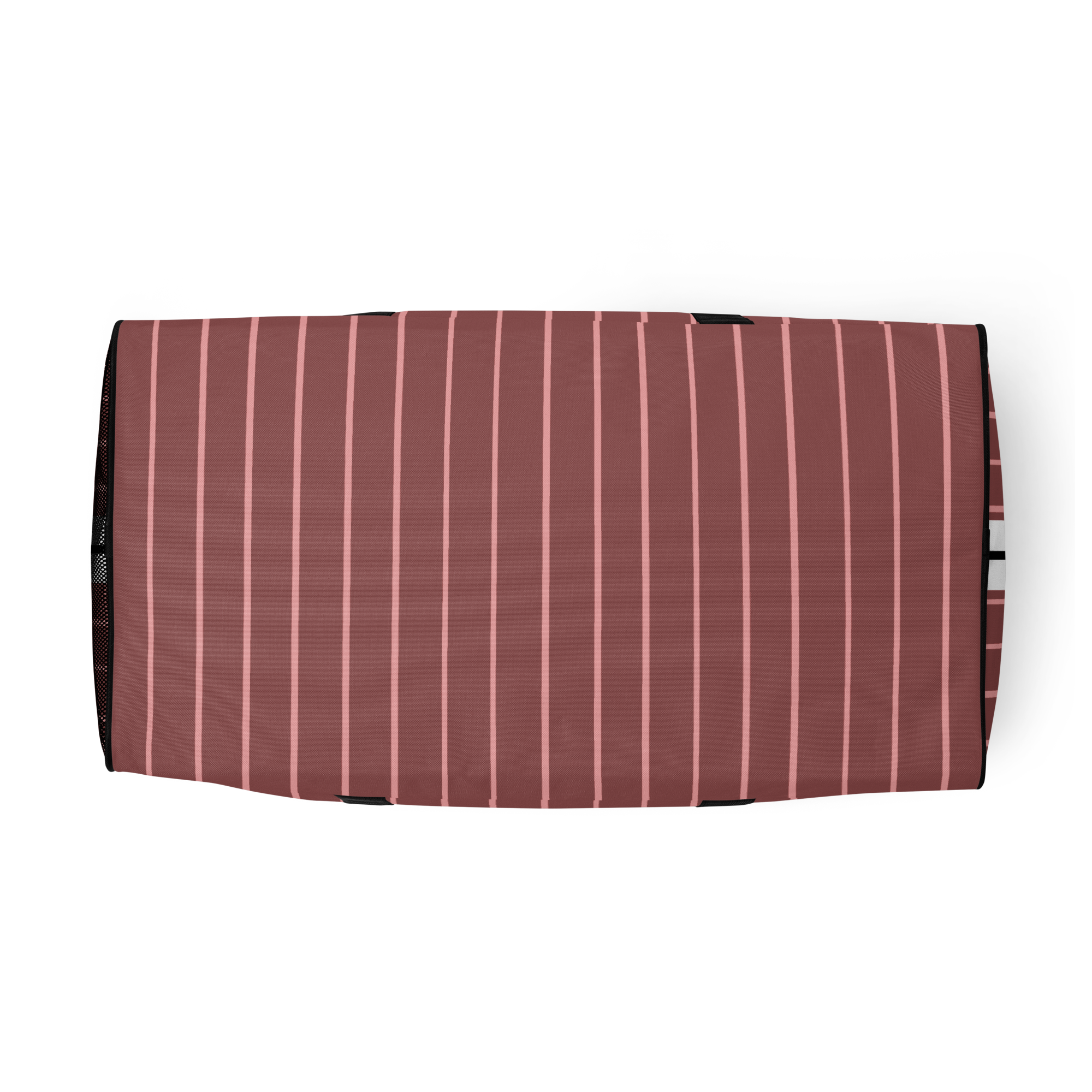 ROYAL Team Iconic. Athletix Duffle Duffel Bag Pinstripe Rose Gold and Powder Pink