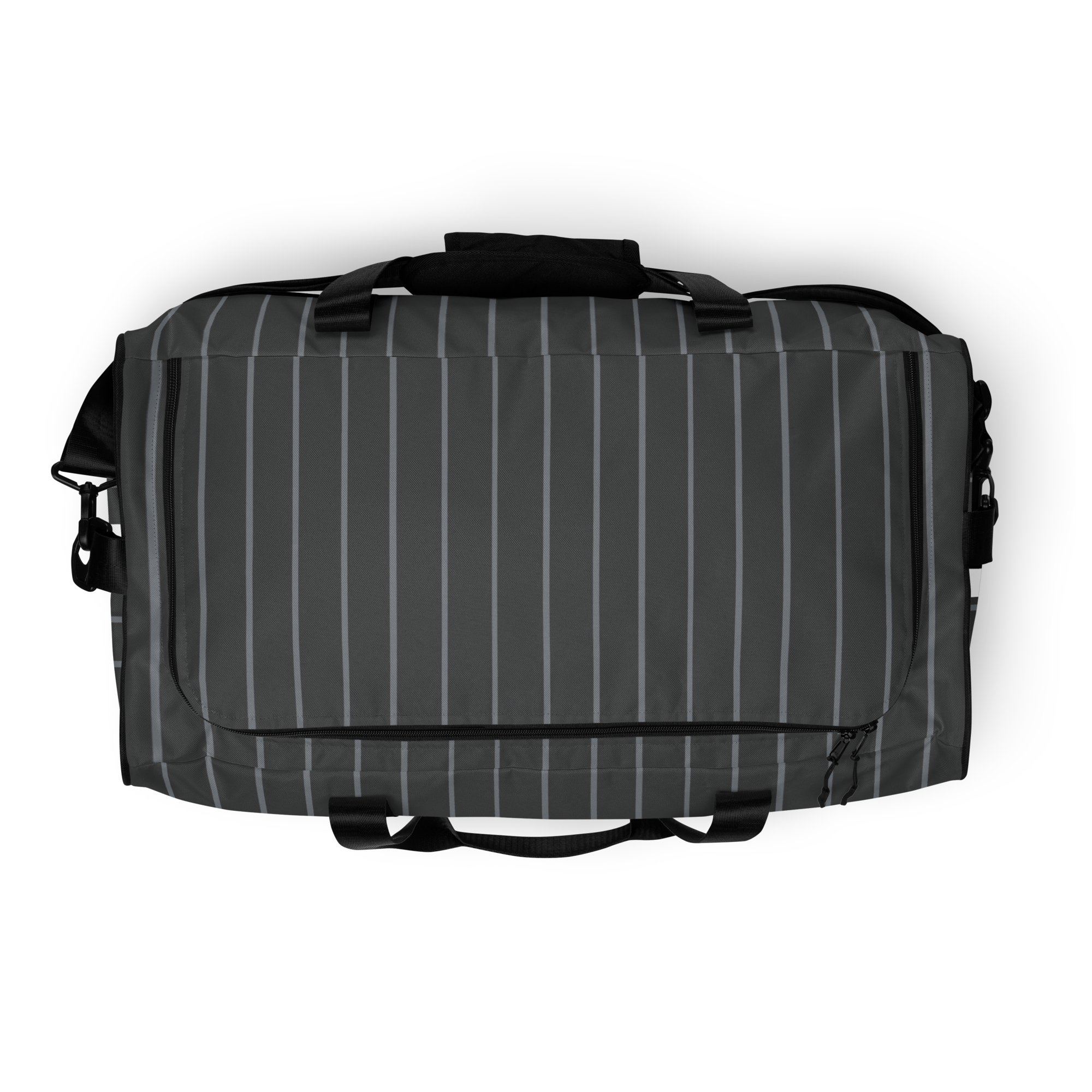ROYAL Team Iconic. Athletix Duffle Duffel Bag Pinstripe 50 Shades Deep Dusk and Cool Grey