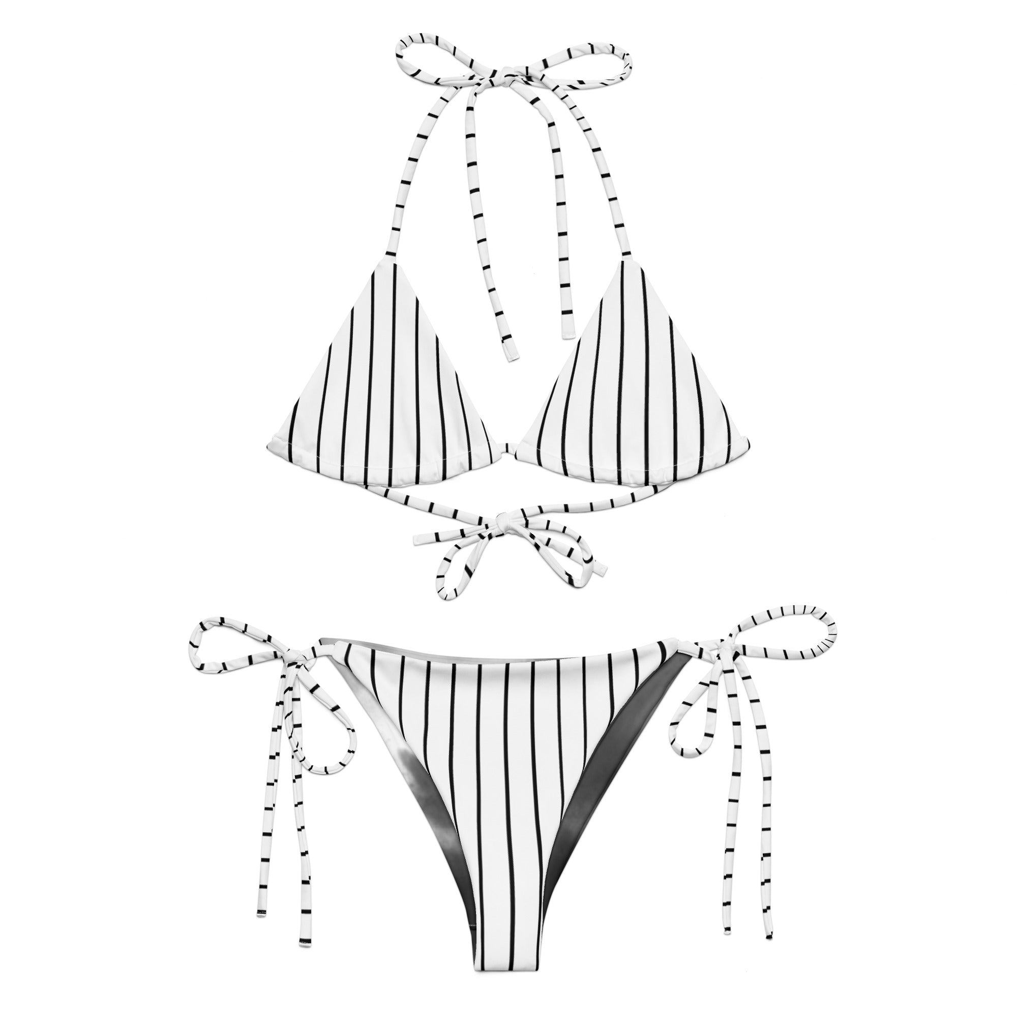 ROYAL Team Iconic. FEMme Swim Pinstripe White and Blk