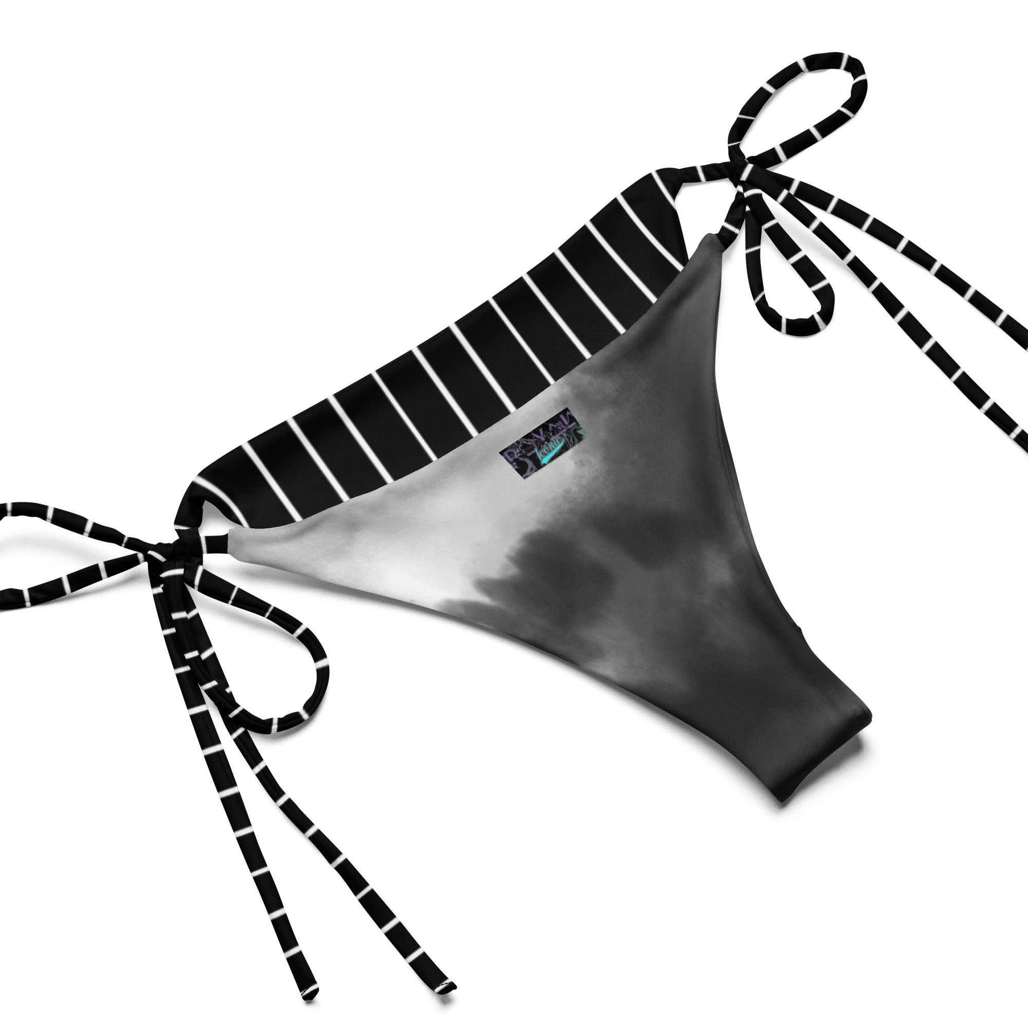 ROYAL Team Iconic. FEMme Swim Pinstripe Blk and White