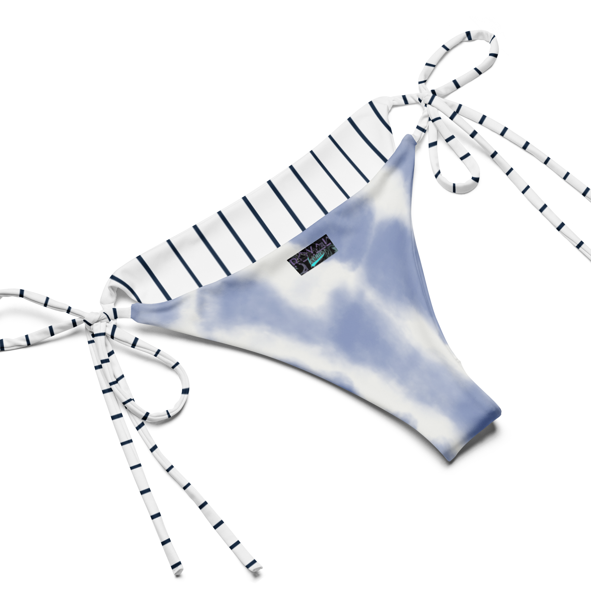 ROYAL Team Iconic. FEMme Swim Pinstripe Bikini Wh and Navy