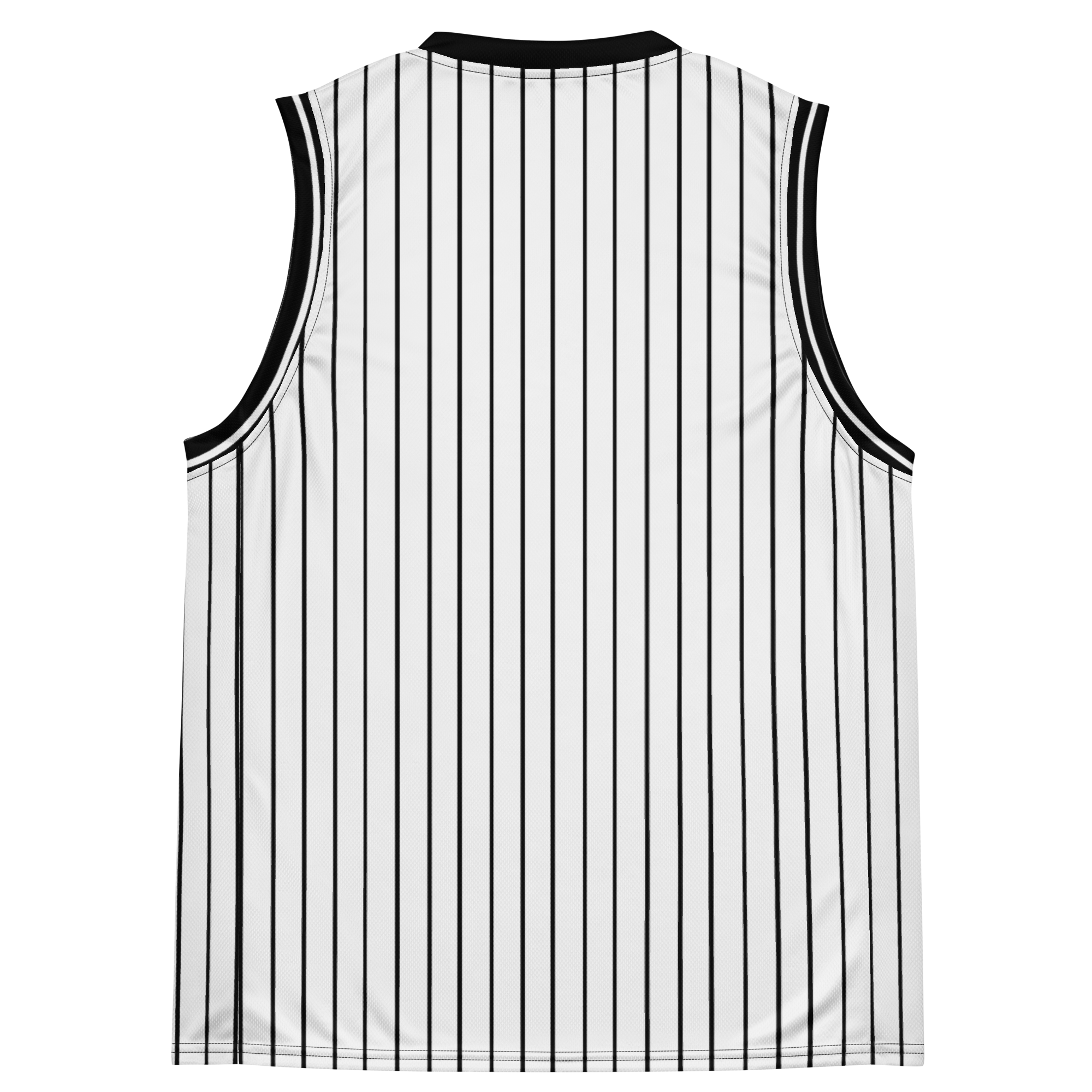 ROYAL Team Iconic. unisex basketball jersey Pinstripe Wh and Blk