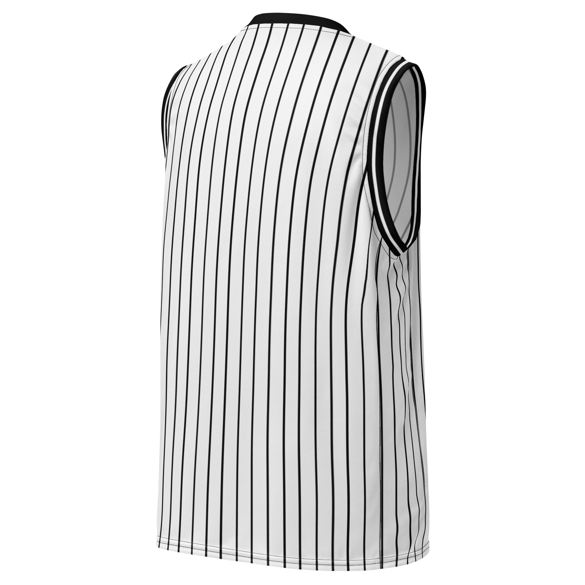 ROYAL Team Iconic. unisex basketball jersey Pinstripe Wh and Blk