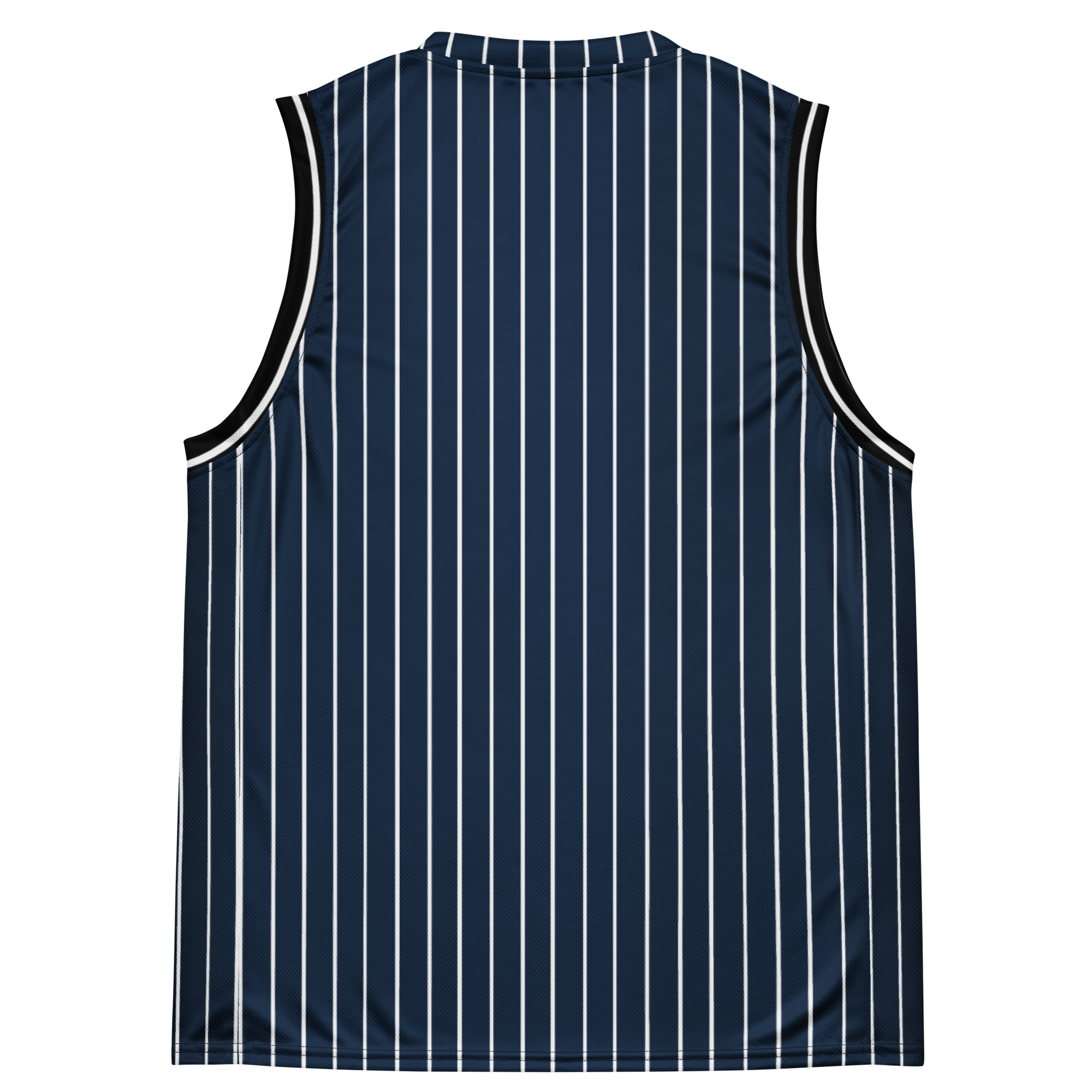 ROYAL Team Iconic. unisex basketball jersey Pinstripe Navy and Wh
