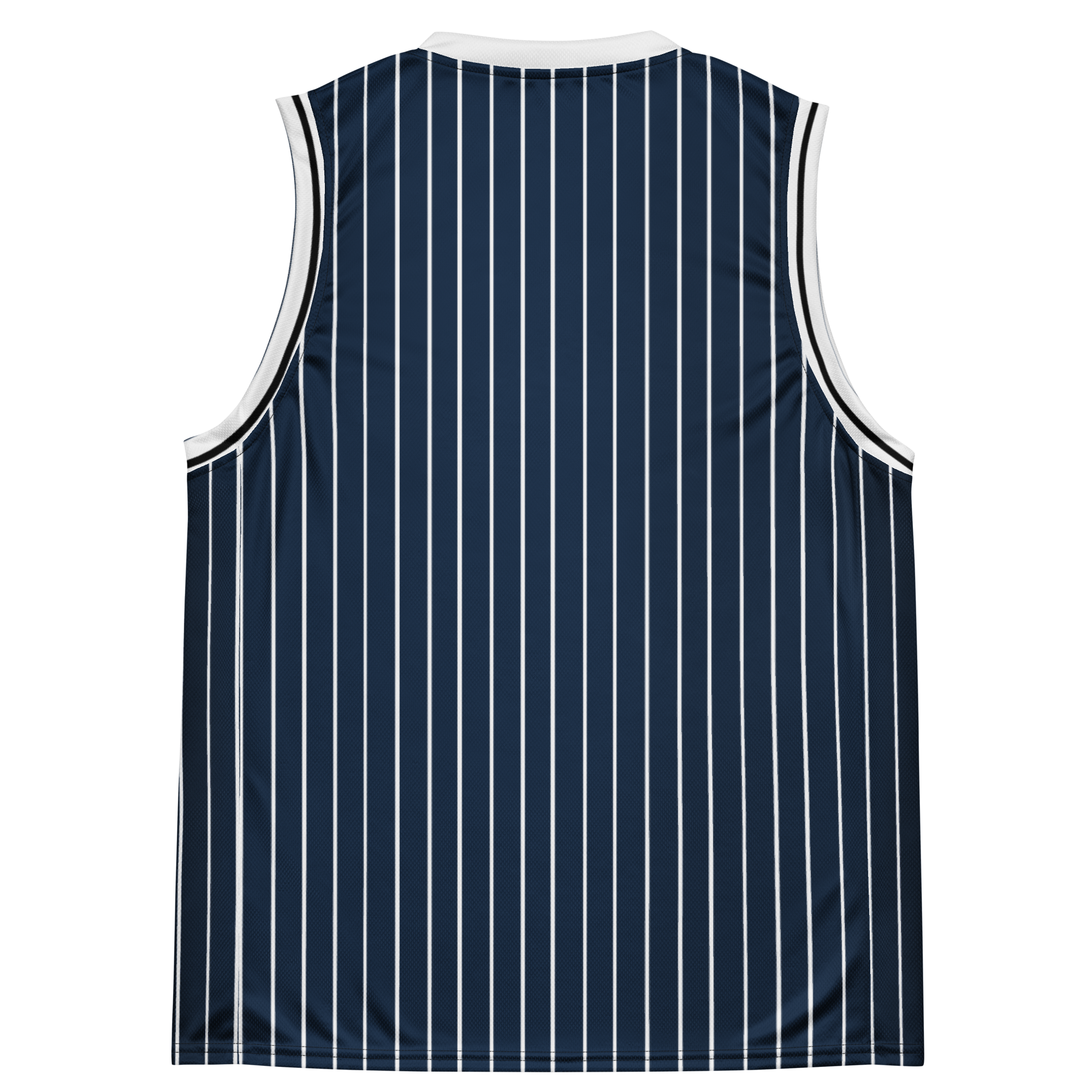 ROYAL Team Iconic. unisex basketball jersey Pinstripe Navy and Wh