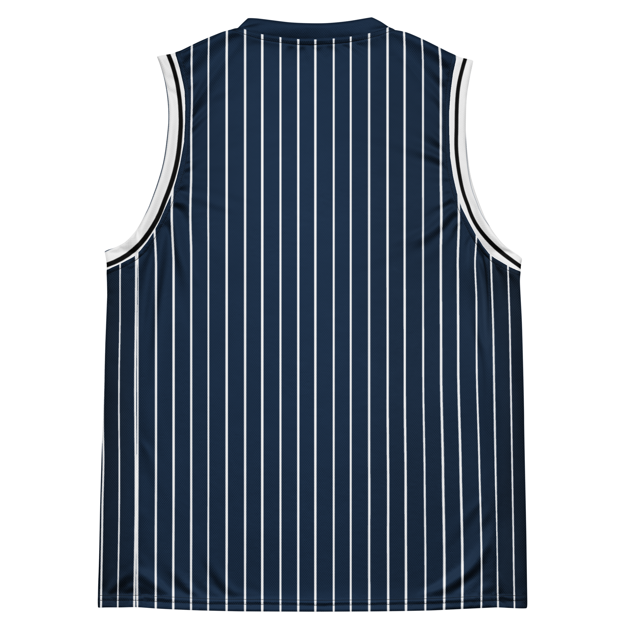 ROYAL Team Iconic. unisex basketball jersey Pinstripe Navy and Wh