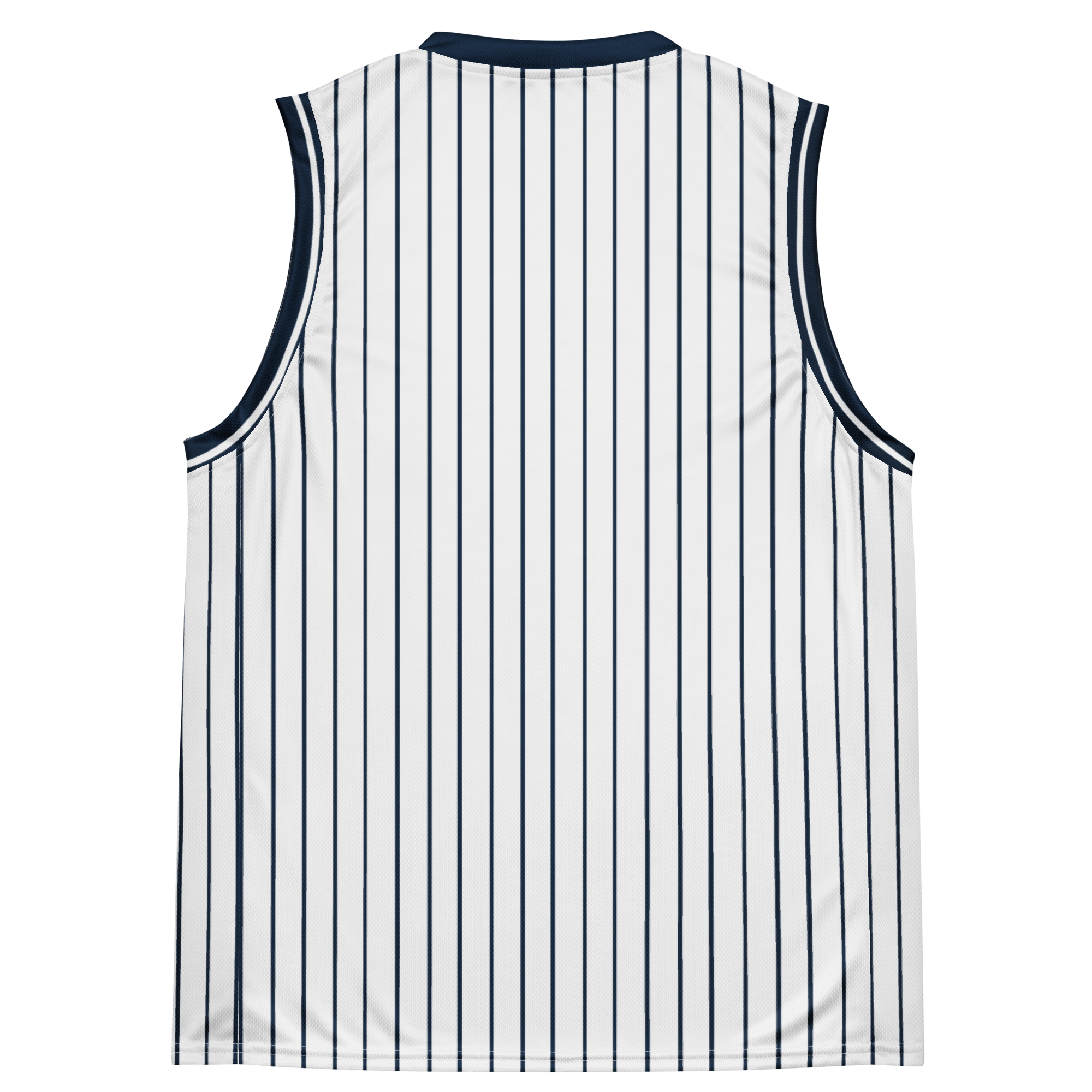 ROYAL Team Iconic. unisex basketball jersey Pinstripe Wh and Navy