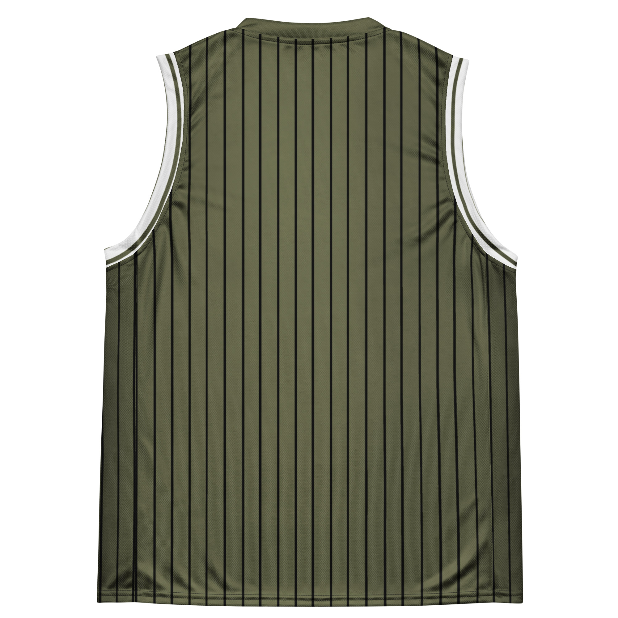 ROYAL Team Iconic. unisex basketball jersey Pinstripe Martini Olive and Blk