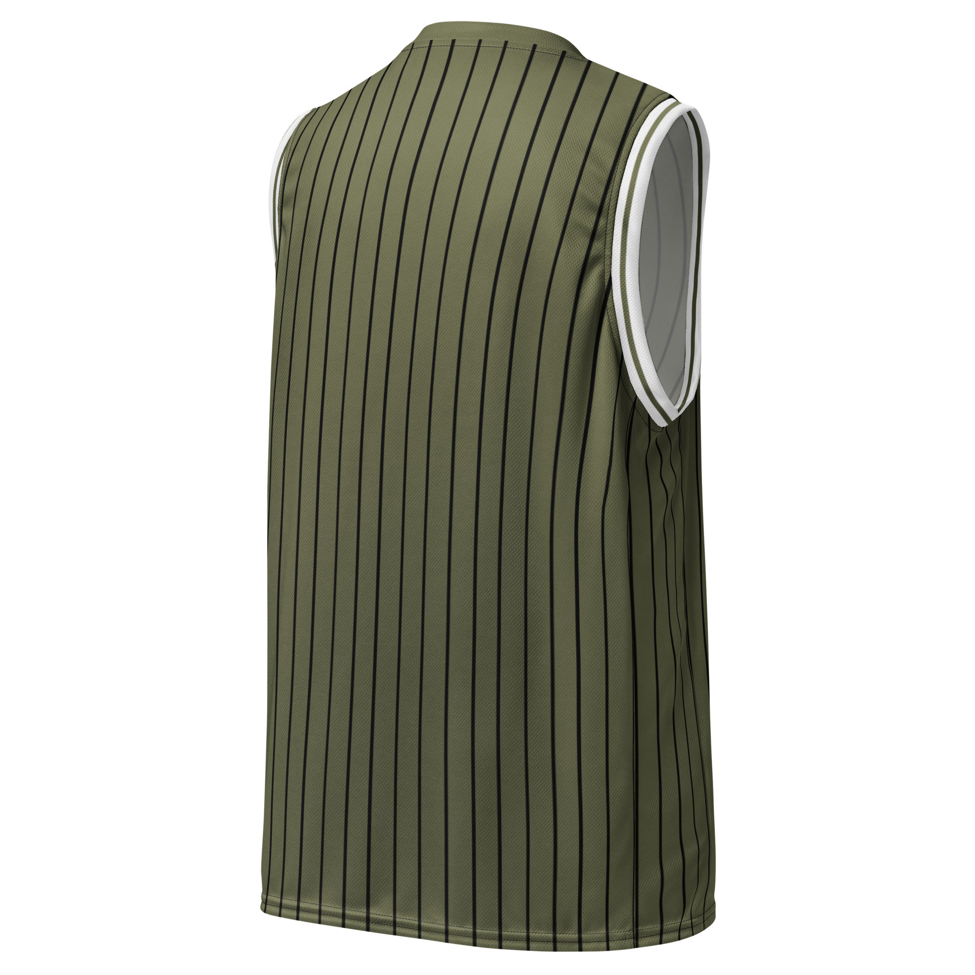 ROYAL Team Iconic. unisex basketball jersey Pinstripe Martini Olive and Blk