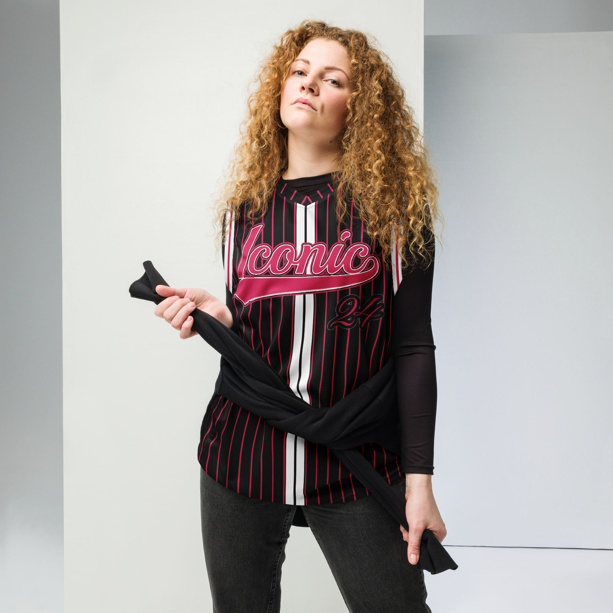 ROYAL Team Iconic. unisex basketball jersey Pinstripe