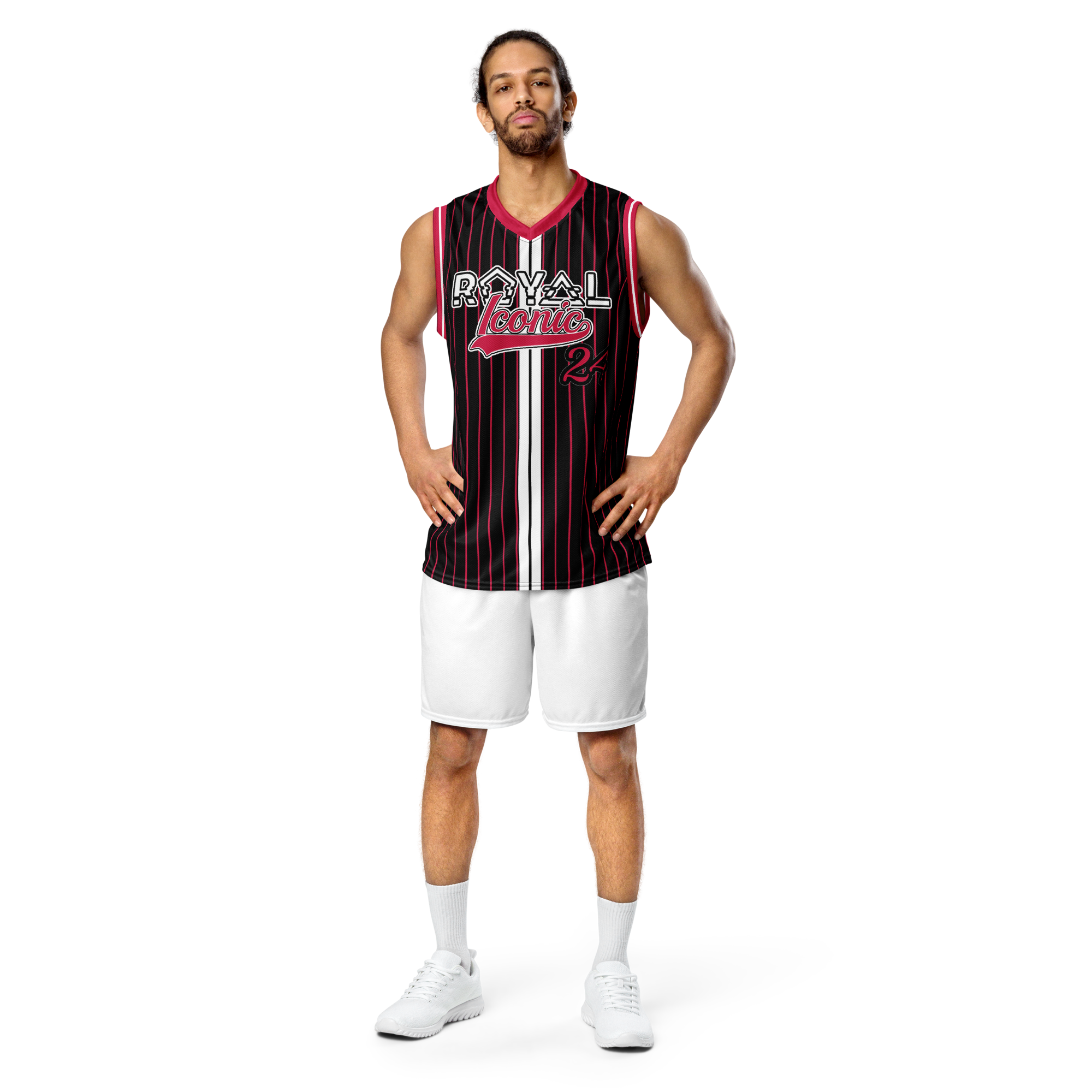ROYAL Team Iconic. unisex basketball jersey Pinstripe