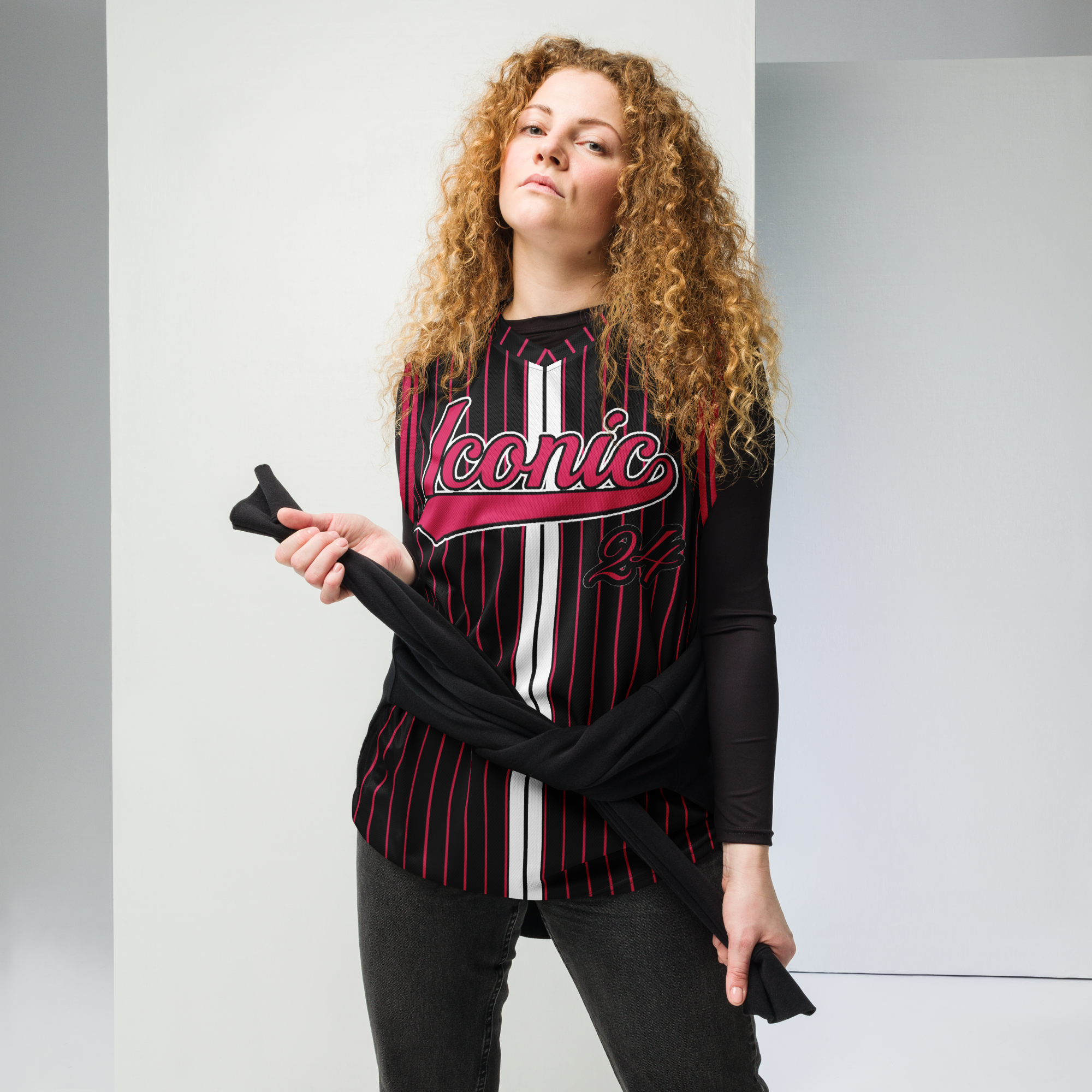 ROYAL Team Iconic. unisex basketball jersey Pinstripe