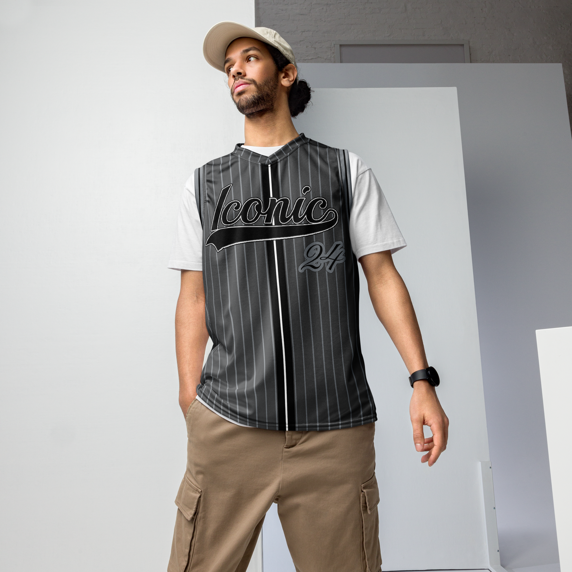 ROYAL Team Iconic. unisex basketball jersey Pinstripe ROYAL Team Iconic. unisex basketball jersey Pinstripe 50 Shades Deep Dusk and Cool Grey