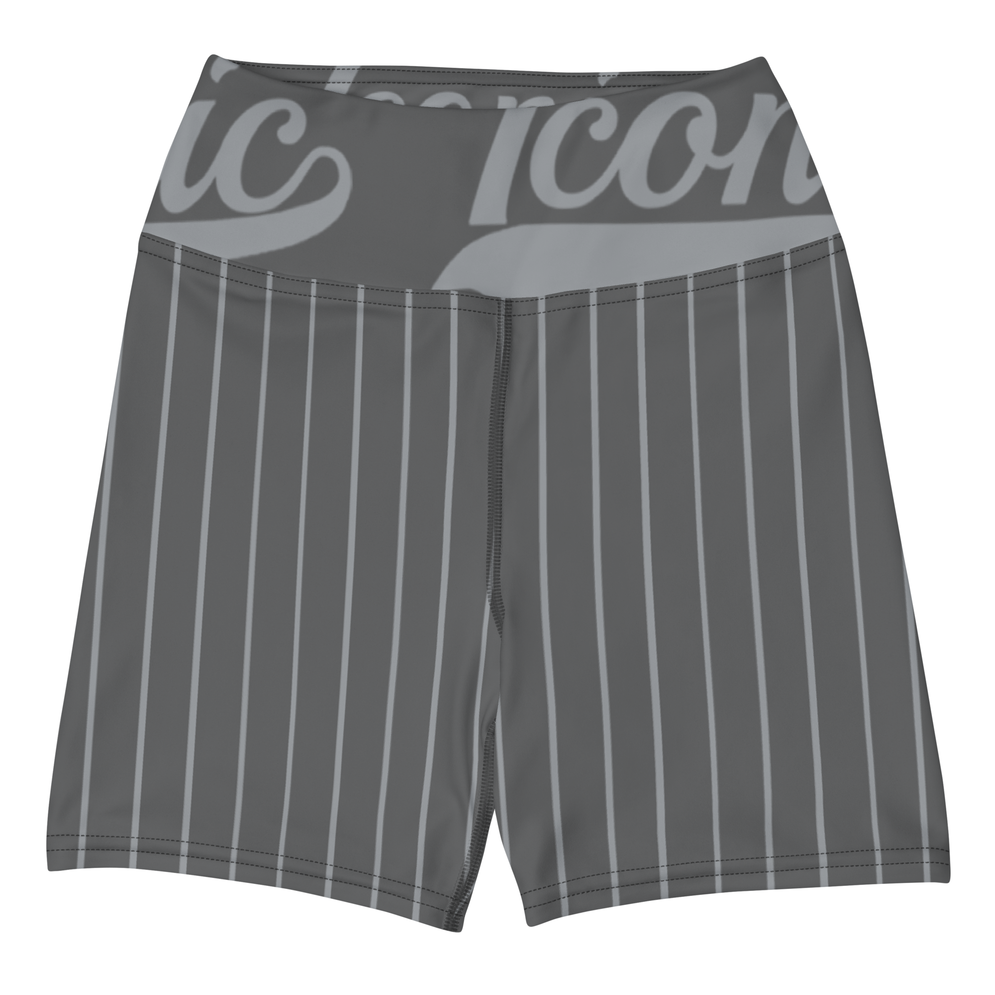 ROYAL Team Iconic. Athletix Yoga Shorts Pinstripe 50 Shades Deep Dusk and Cool Grey