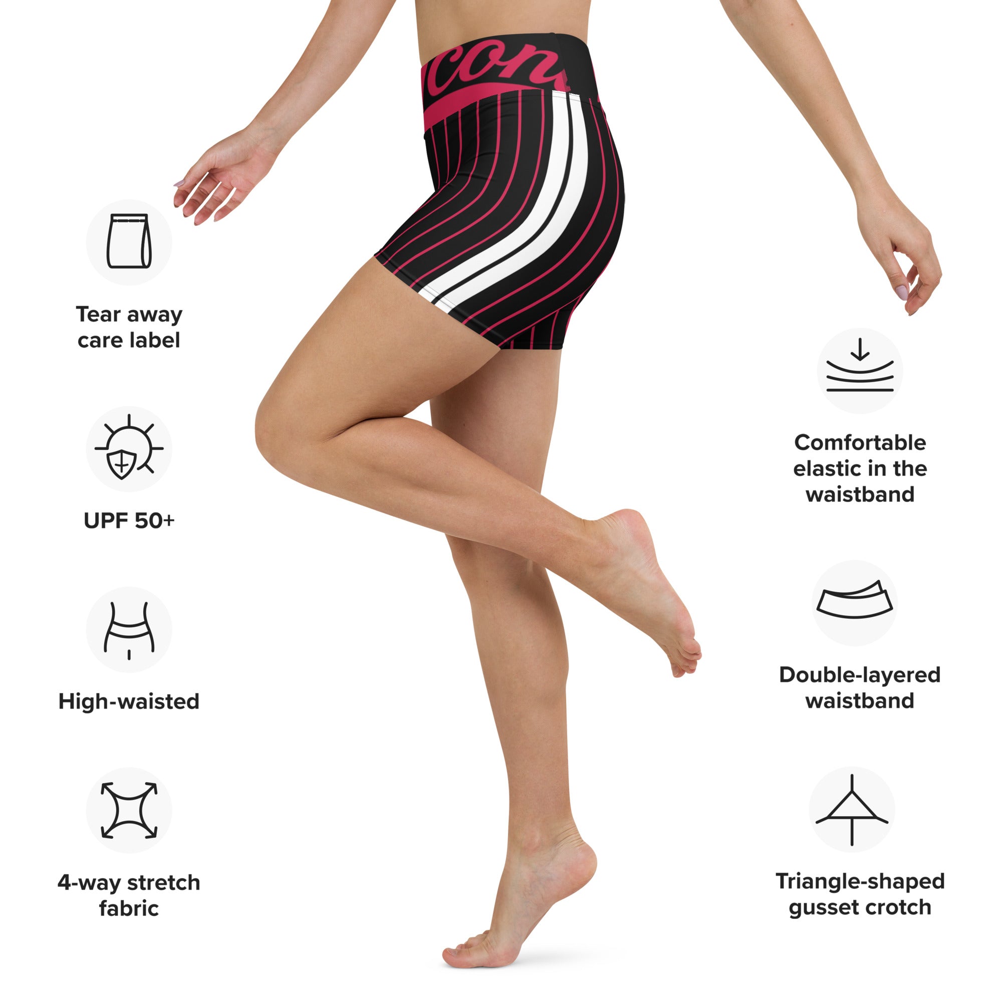 ROYAL Team Iconic. Athletix Yoga Shorts Pinstripe