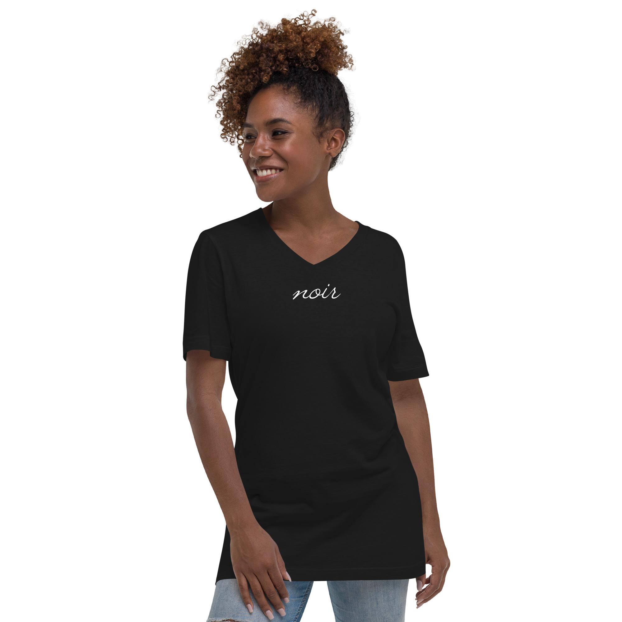 NOIR Unisex Short Sleeve V-Neck T-Shirt