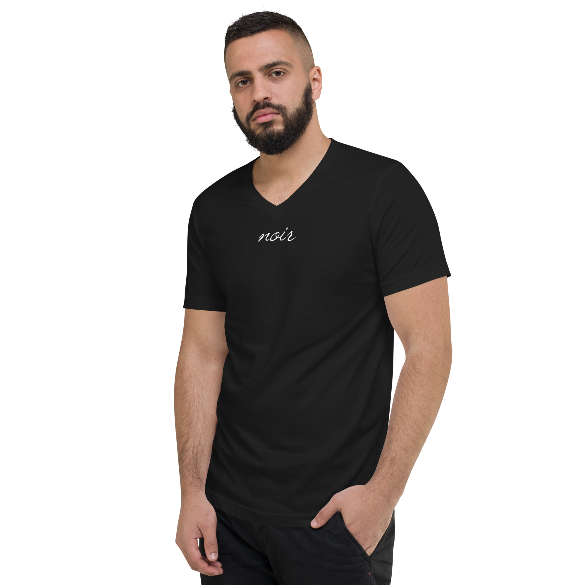 NOIR Unisex Short Sleeve V-Neck T-Shirt