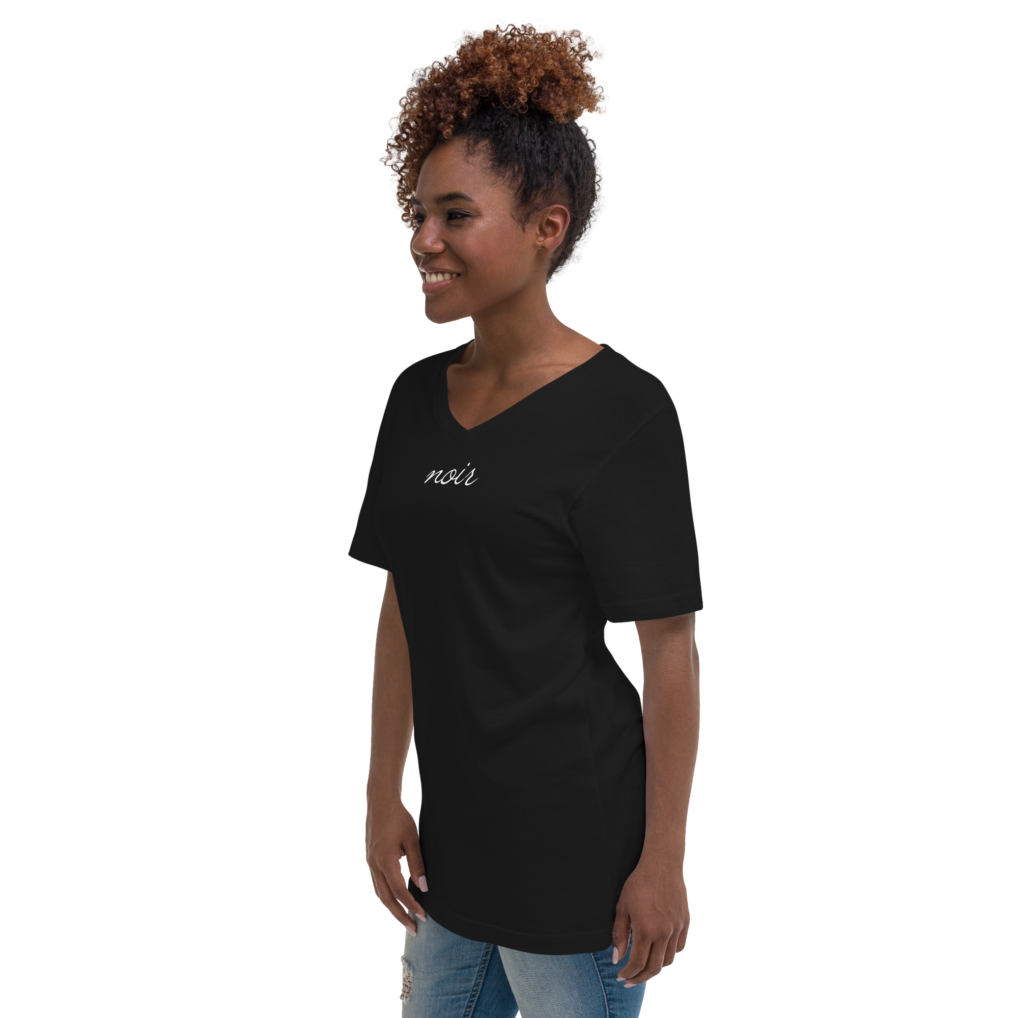 NOIR Unisex Short Sleeve V-Neck T-Shirt