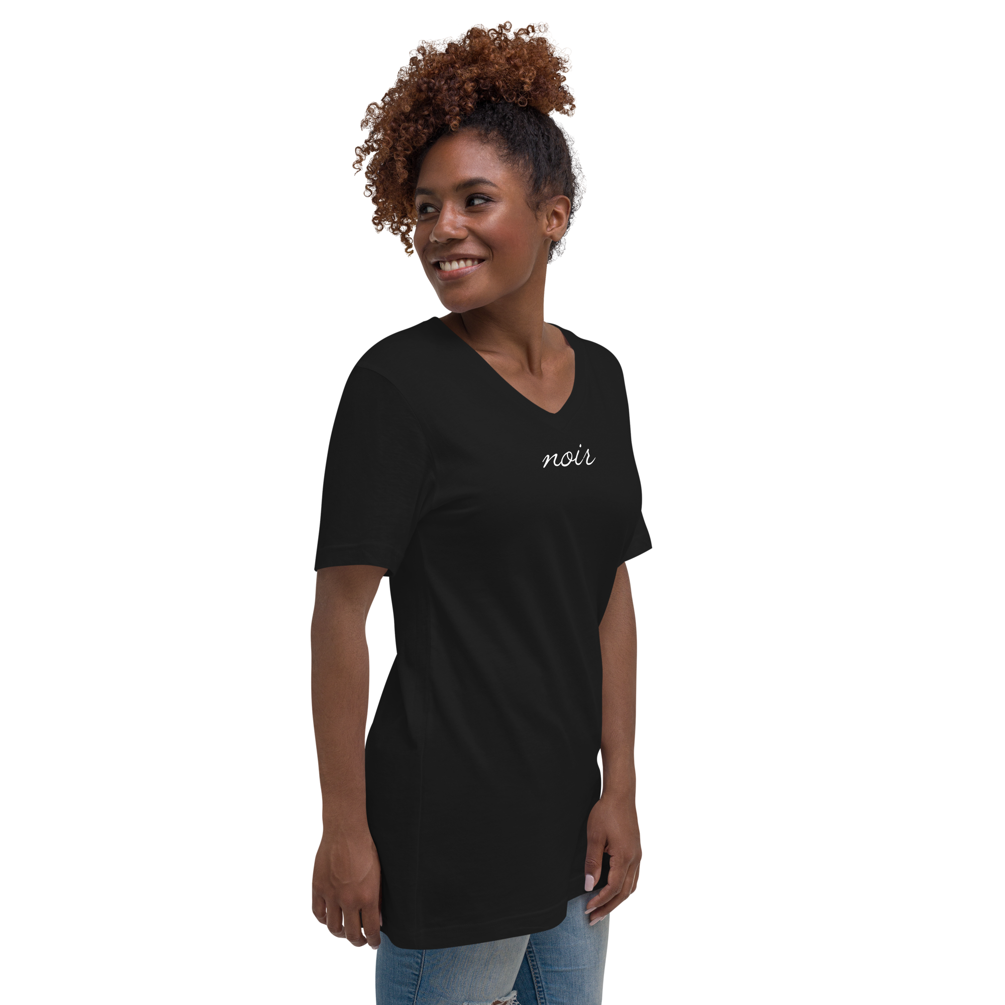 NOIR Unisex Short Sleeve V-Neck T-Shirt