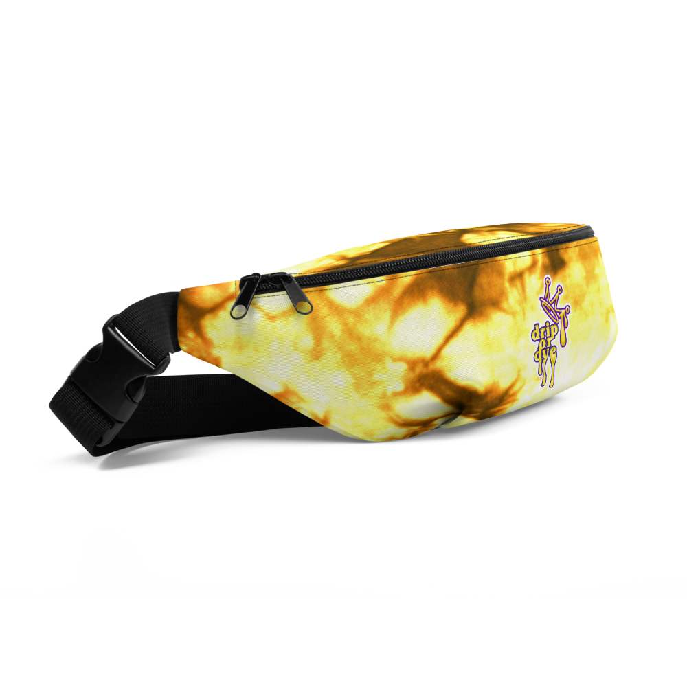 DRIP or DYE | Custom Crackle Ice Tye Dye Acid Wash Sunshine In Trees Custom Fanny Pack UNISEX Crossbody