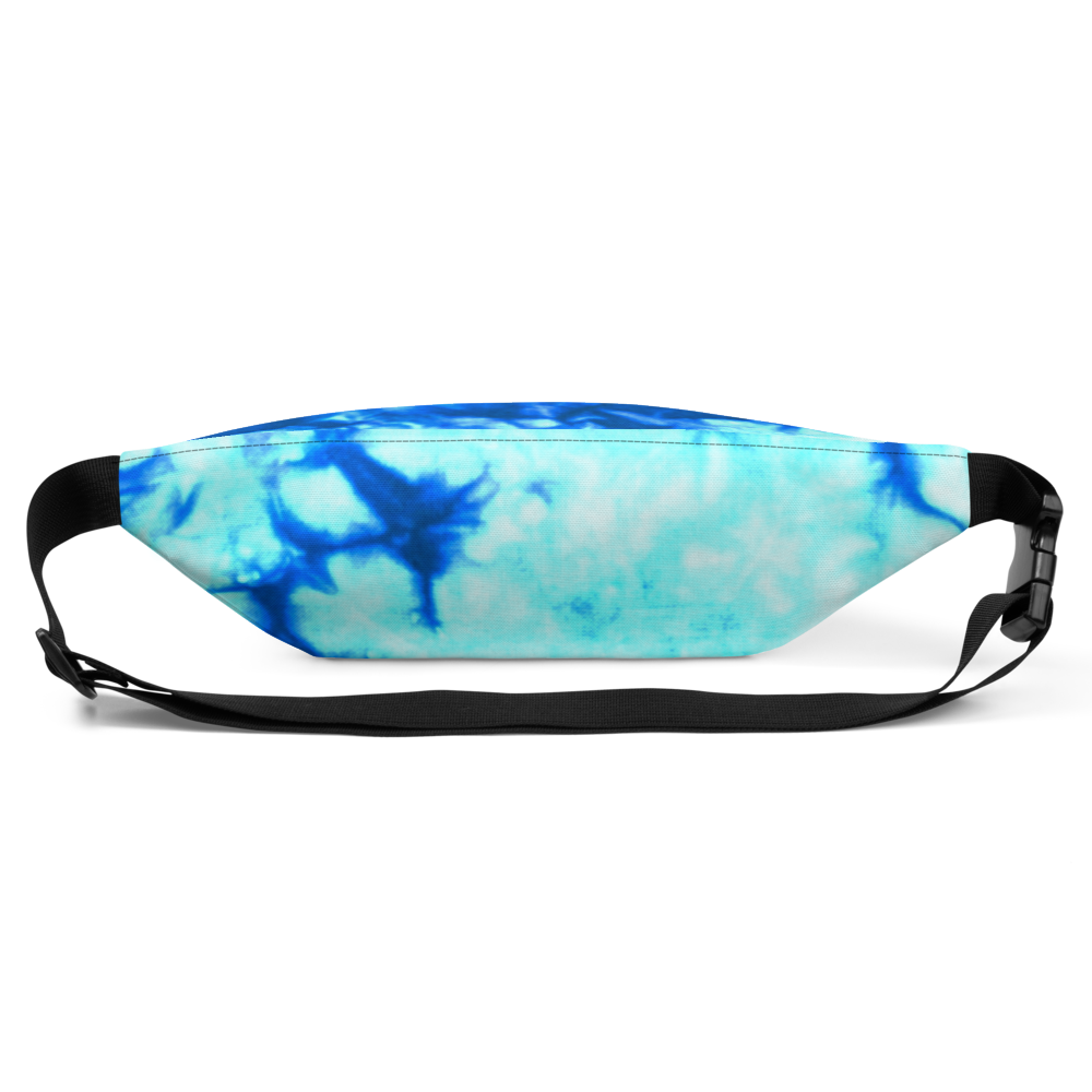 DRIP or DYE | Custom Crackle Ice Tye Dye Acid Wash Teal Water Custom Fanny Pack UNISEX Crossbody
