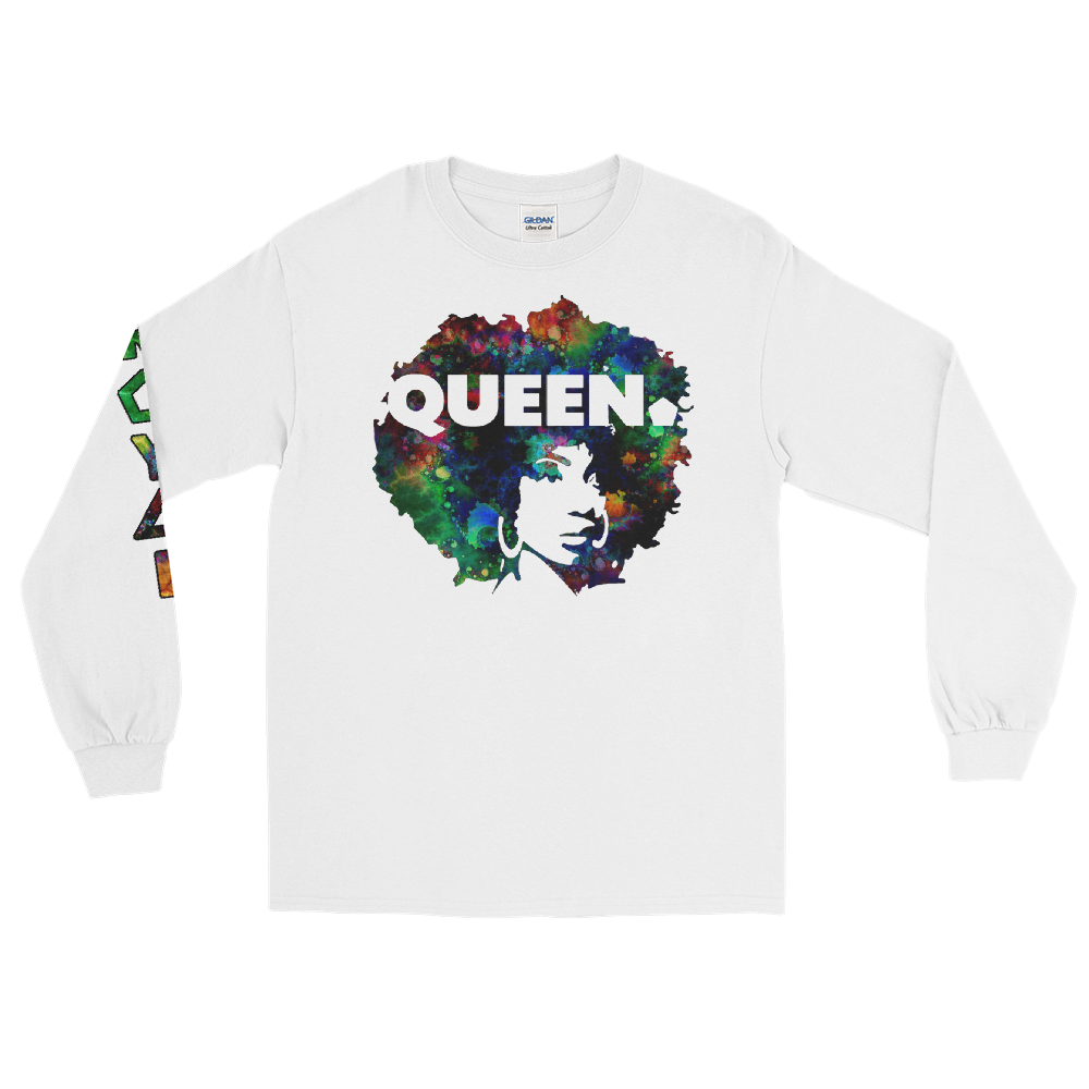 ROYAL. WEAR | 4 QUEENS Trippy Psychadelic GOD IS A BLACK WOMAN 1 unisex long tee 2 VARIETIES