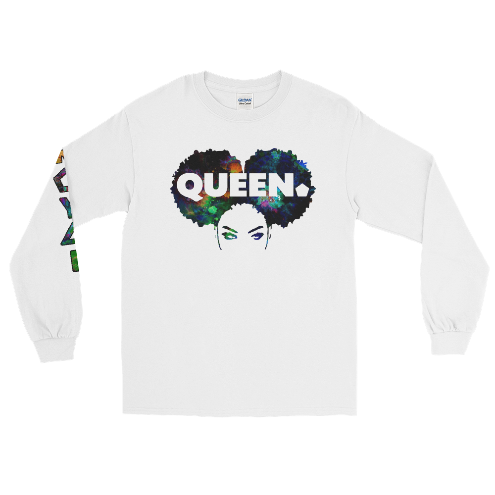 ROYAL. WEAR | 4 QUEENS Trippy Psychadelic GOD IS A BLACK WOMAN 2 unisex long tee 2 VARIETIES